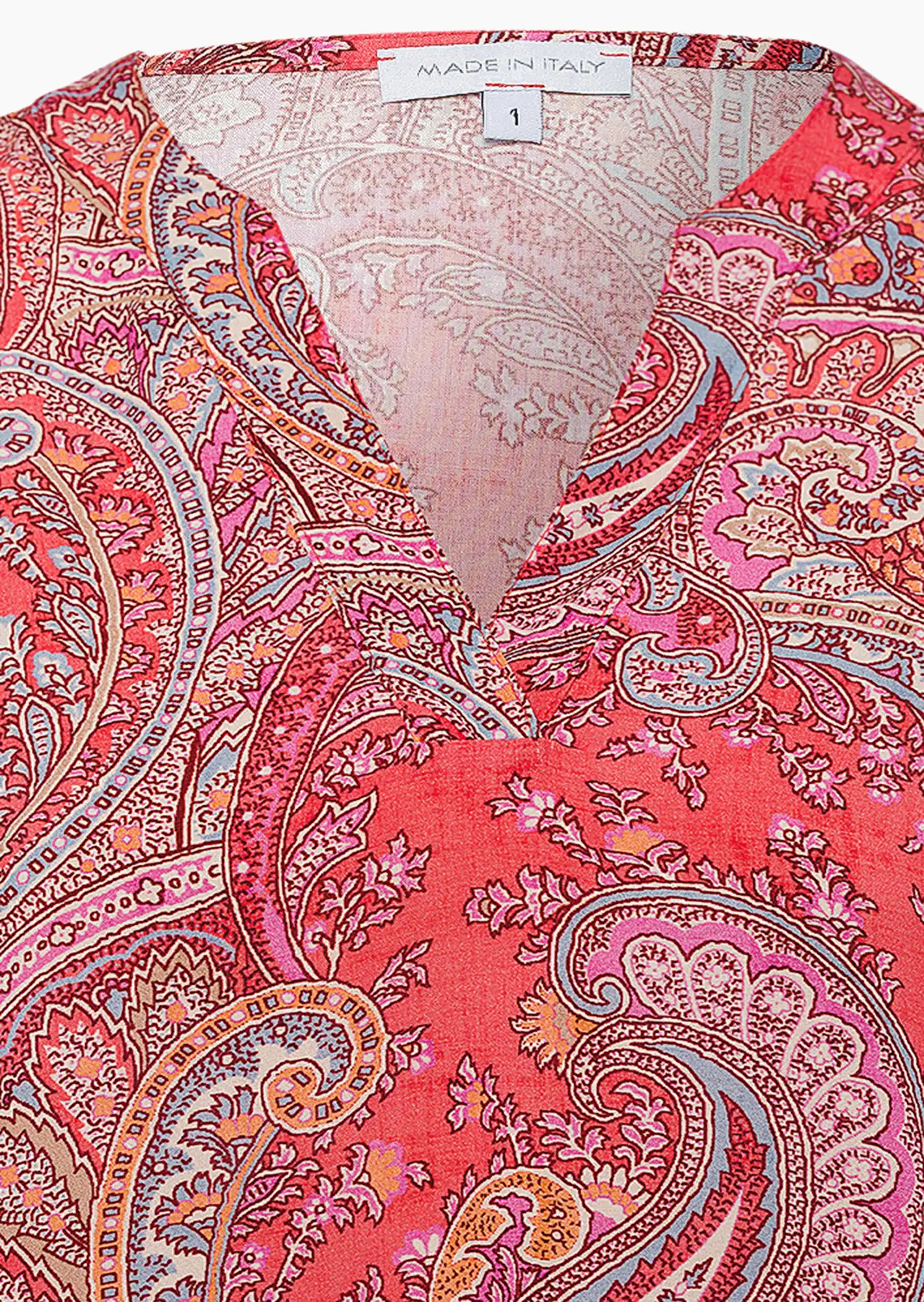 Bluse 'Paisley', koralle