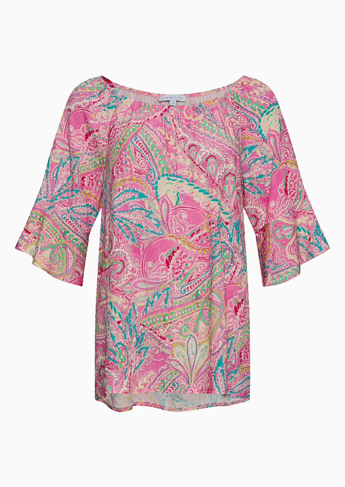 Bluse im Alloverprint, pink