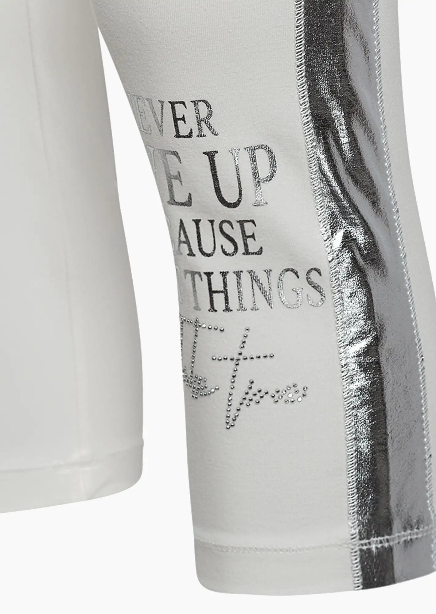 Leggings mit Lettering, offwhite