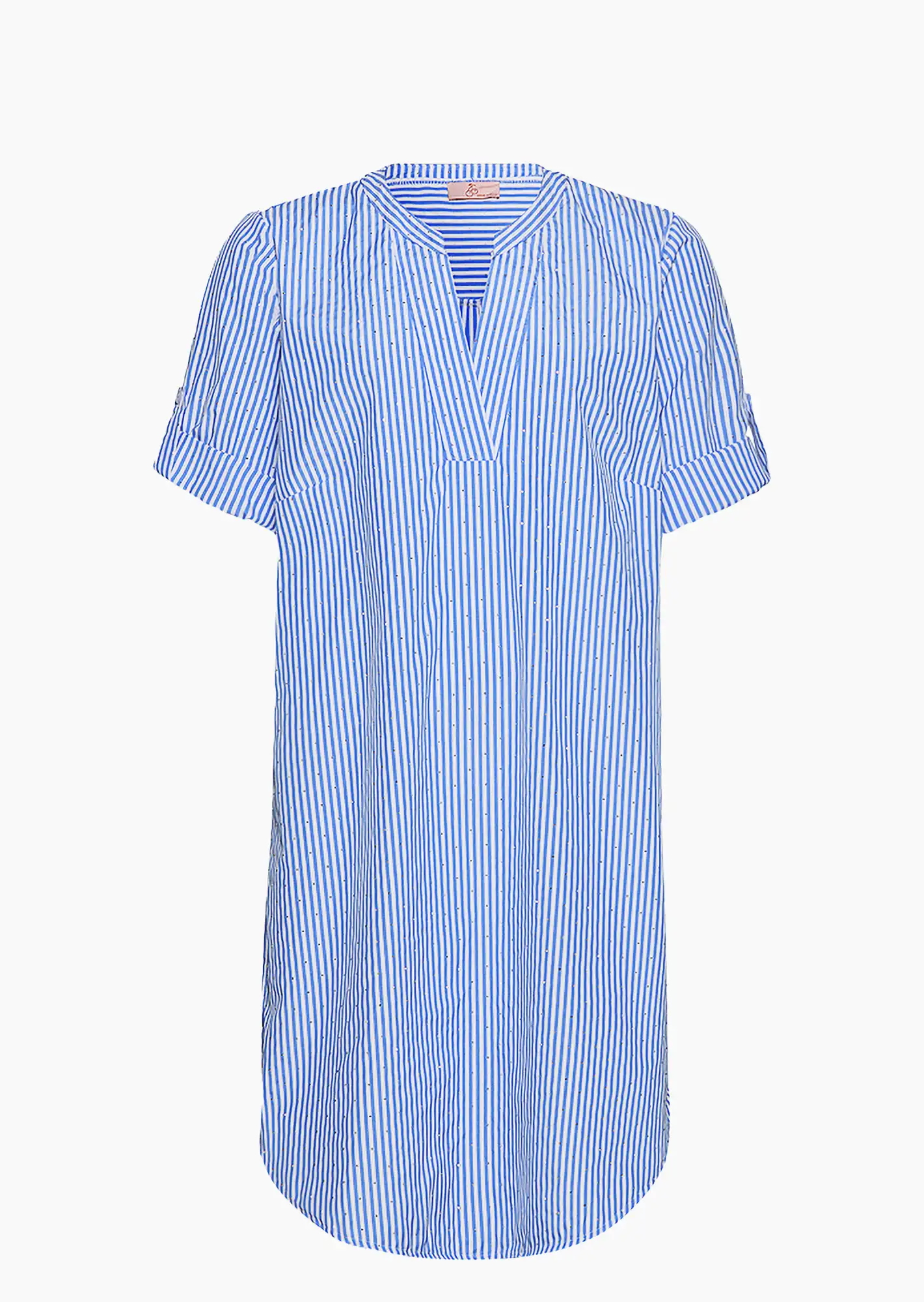 Blusenkleid gestreift, blau-weiß