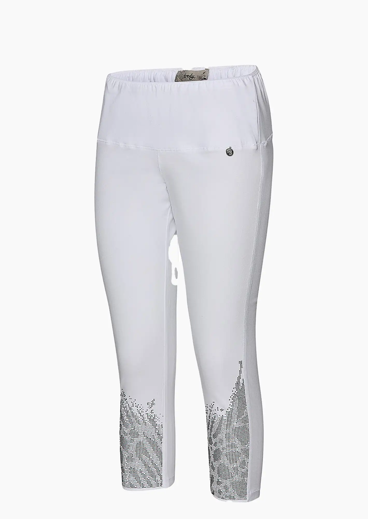 Leggings mit Ziersteinen, weiß