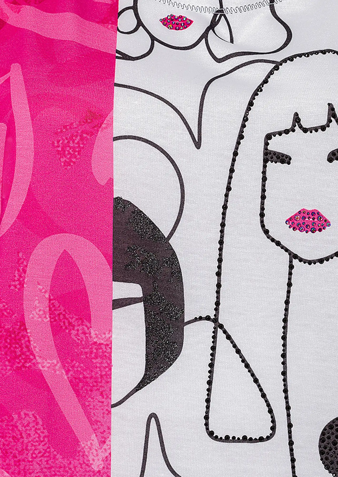 Shirt 'Faces', very berry