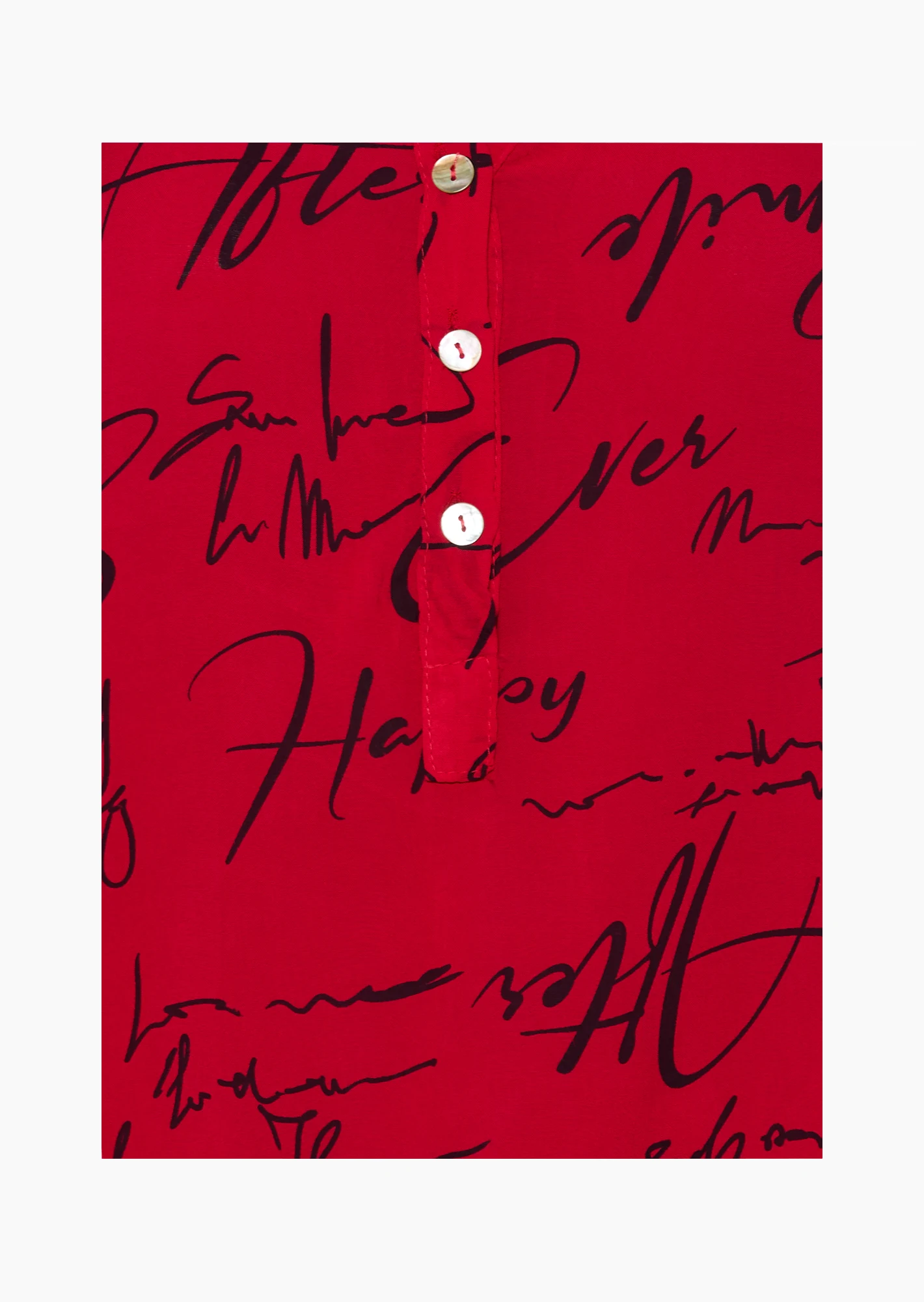 Bluse mit Lettering, tredyrot