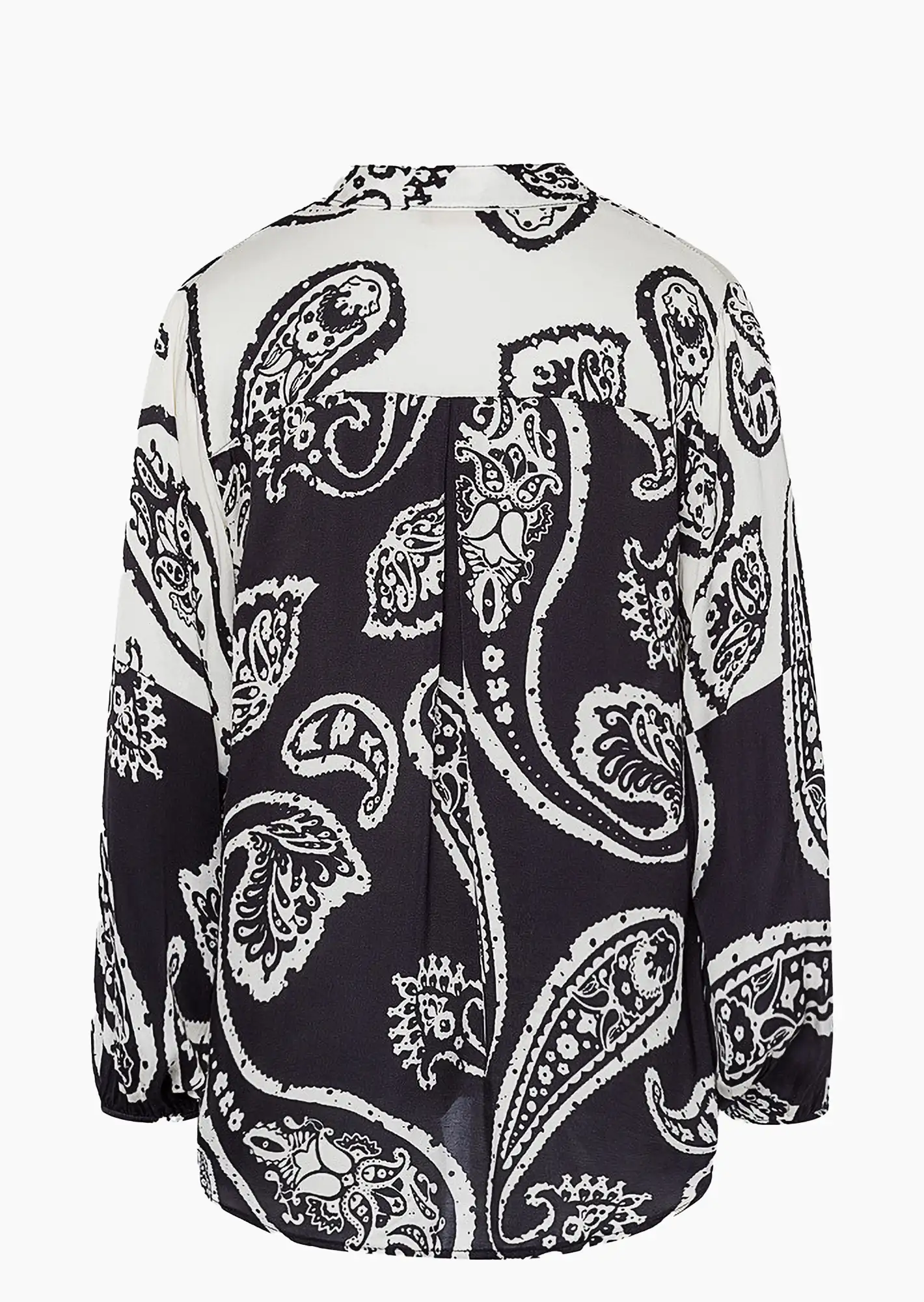 Bluse im Alloverprint, schwarz-offfwhite
