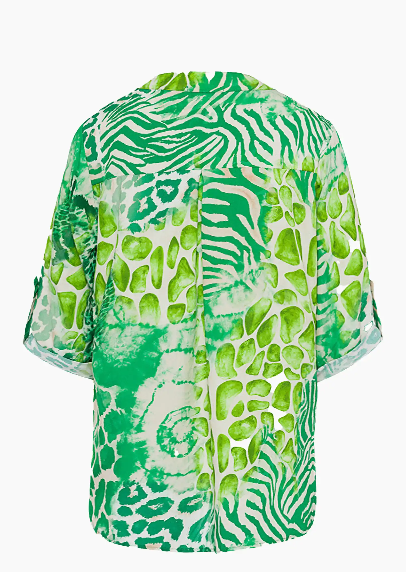 Bluse im Alloverprint, grün