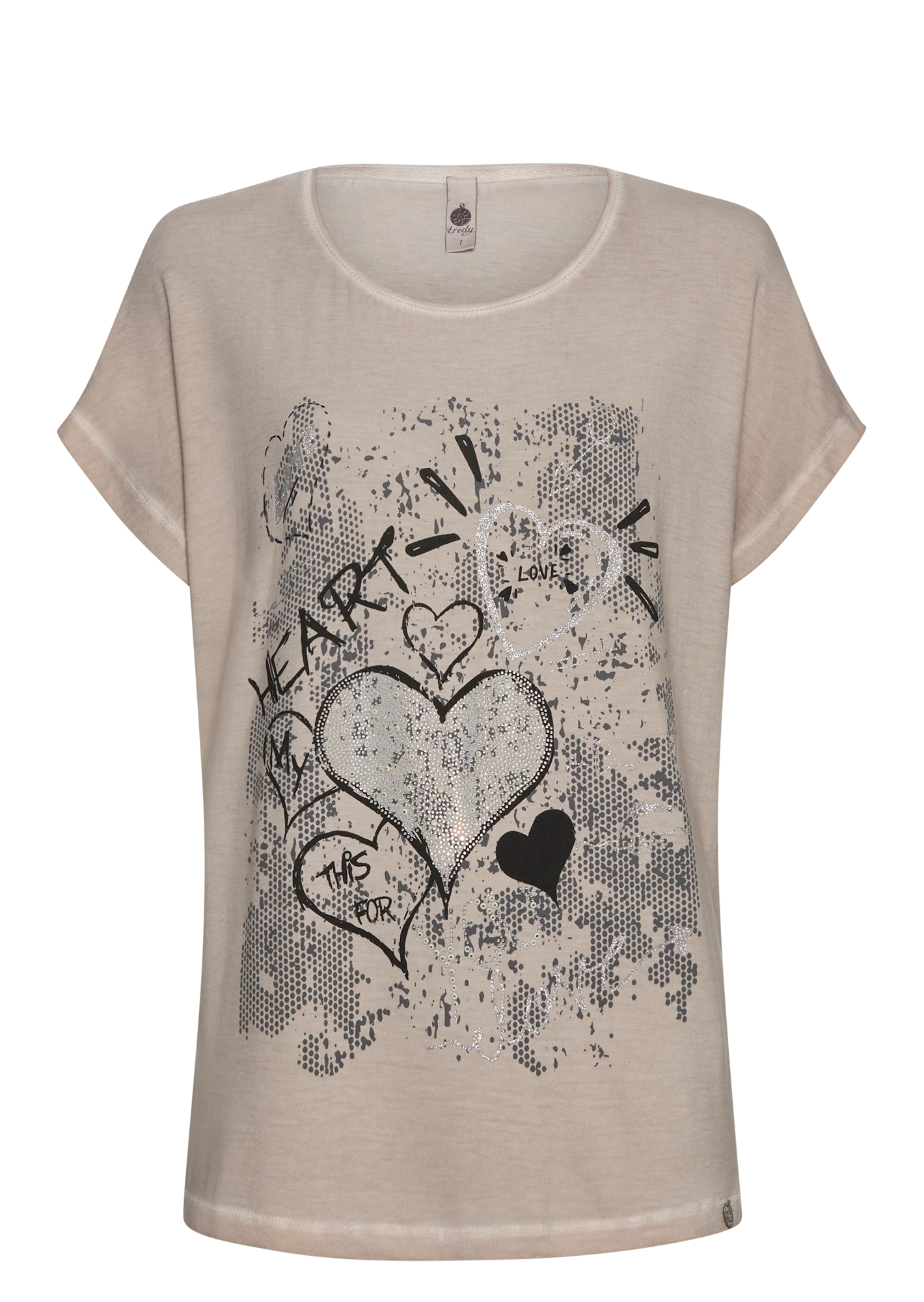 Shirt 'Heart', sand