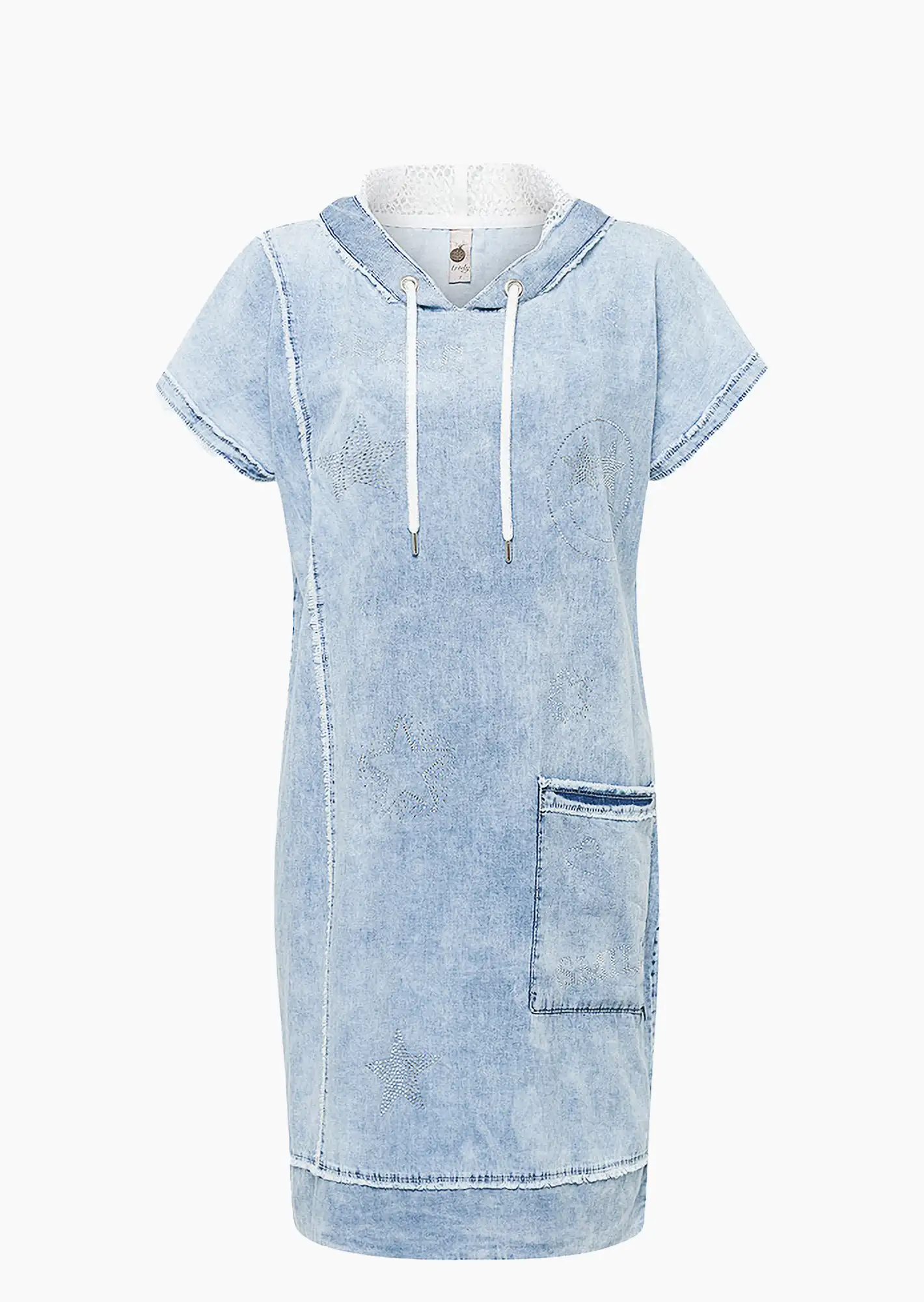 Kleid 'Smile', bleached denim