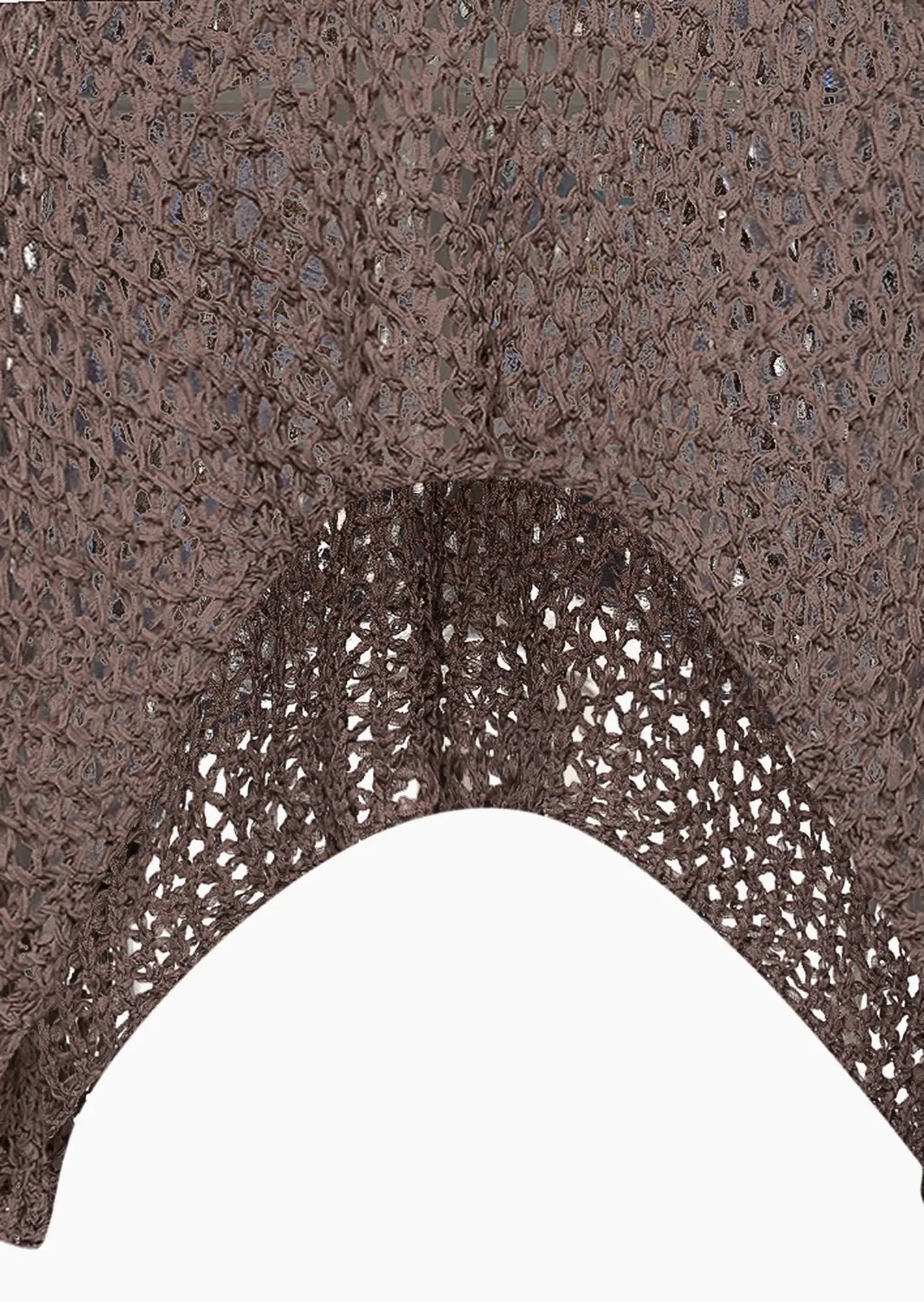 Pullover in Lochstrick, taupe