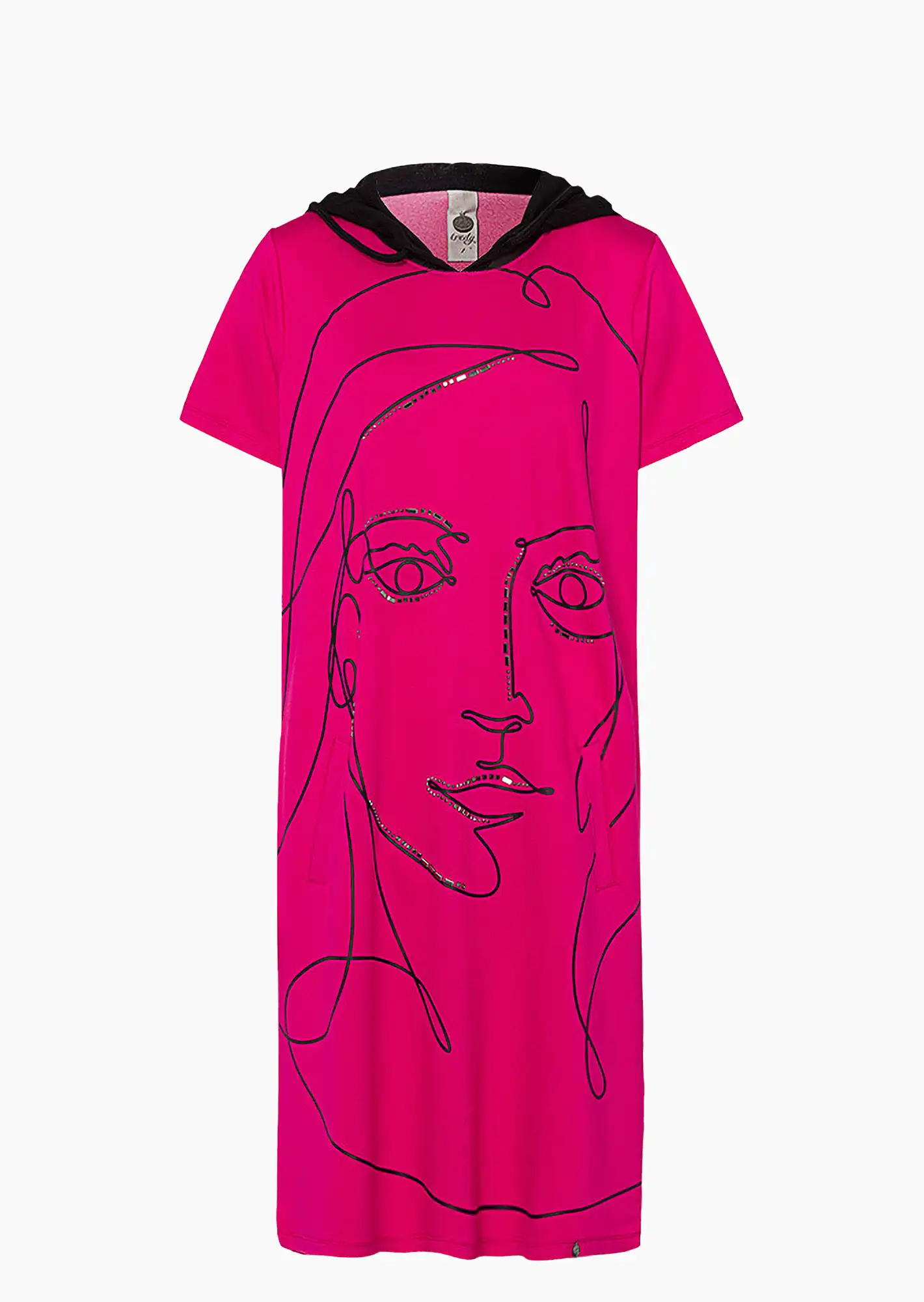 Kleid 'Face', very berry