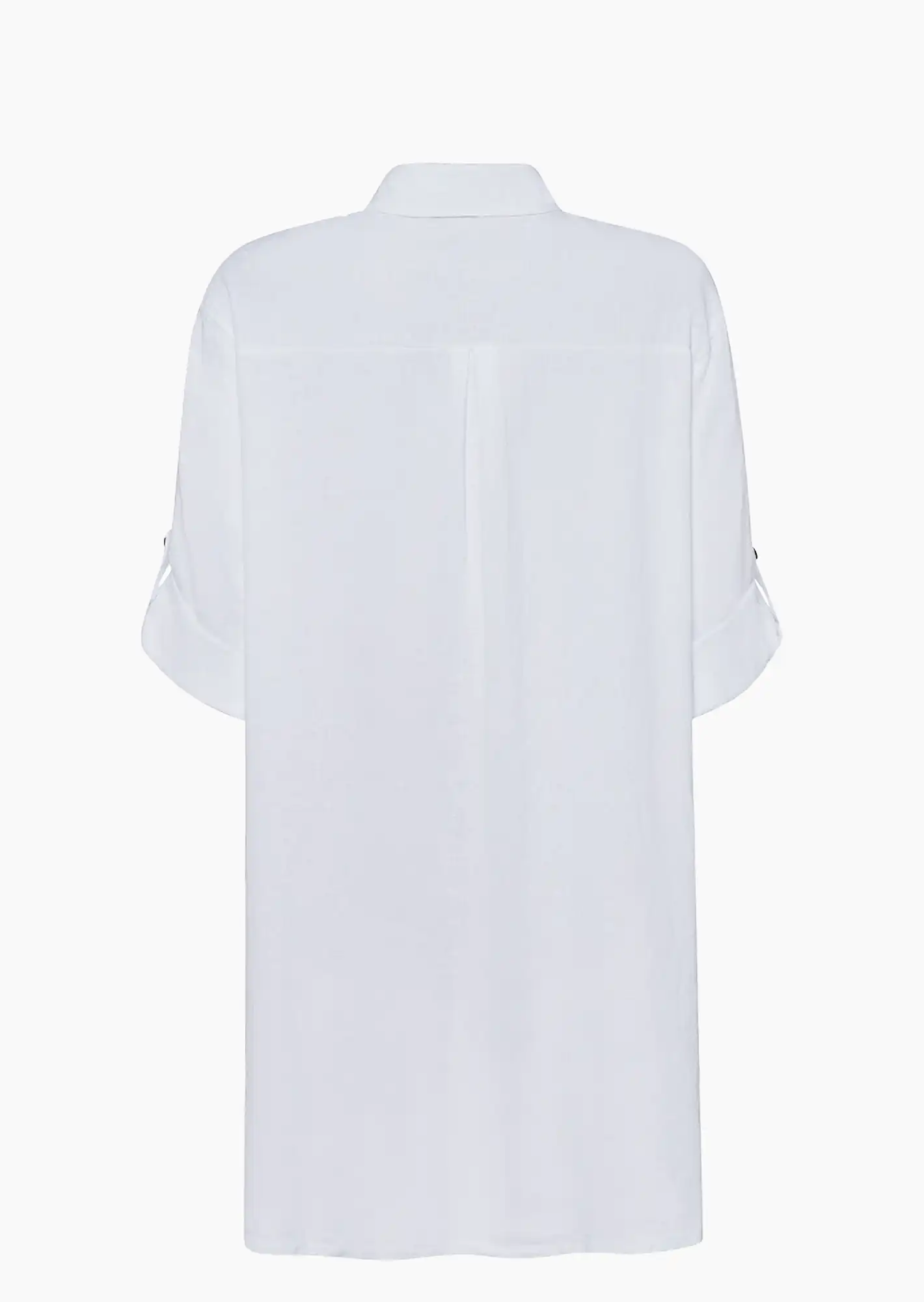 leichte Bluse mit Leinen, weiß