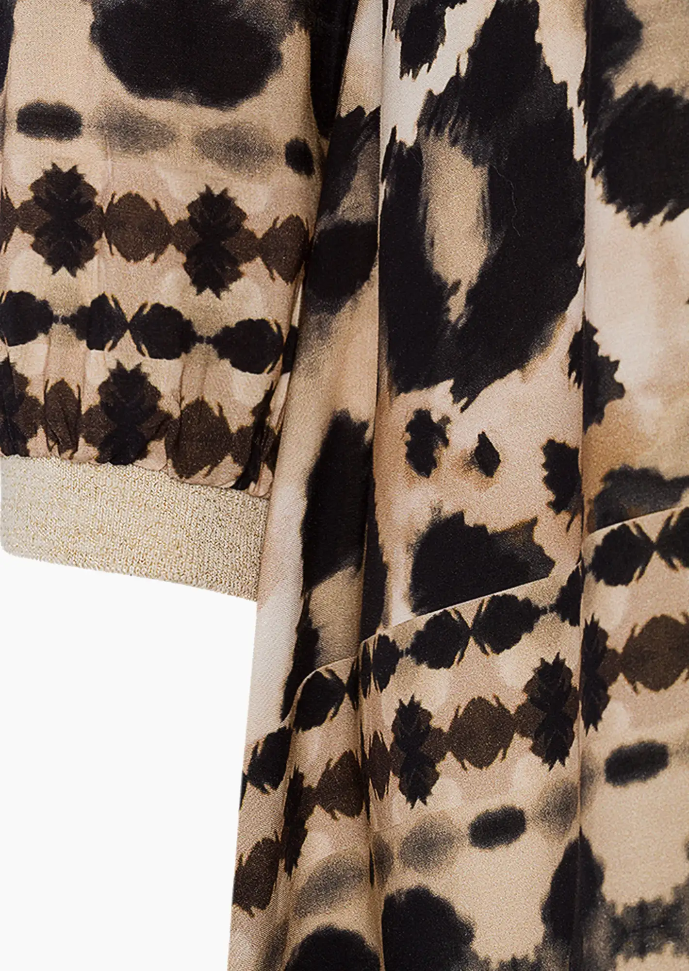 Bluse im Animalprint, cappuccino