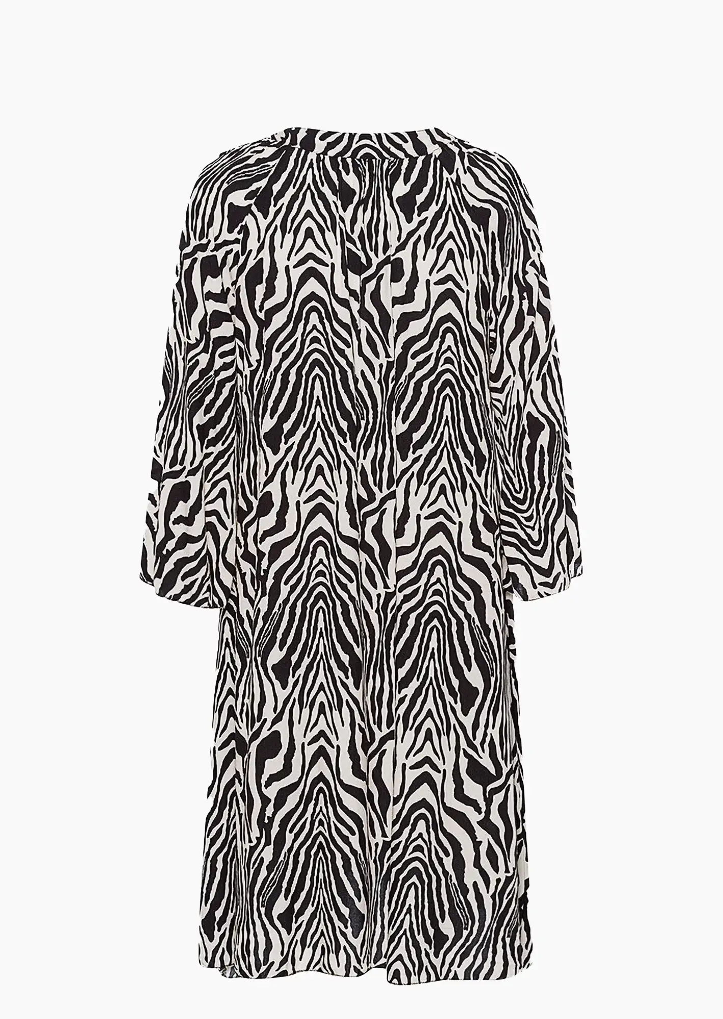 Tunika im Alloverprint, schwarz-beige