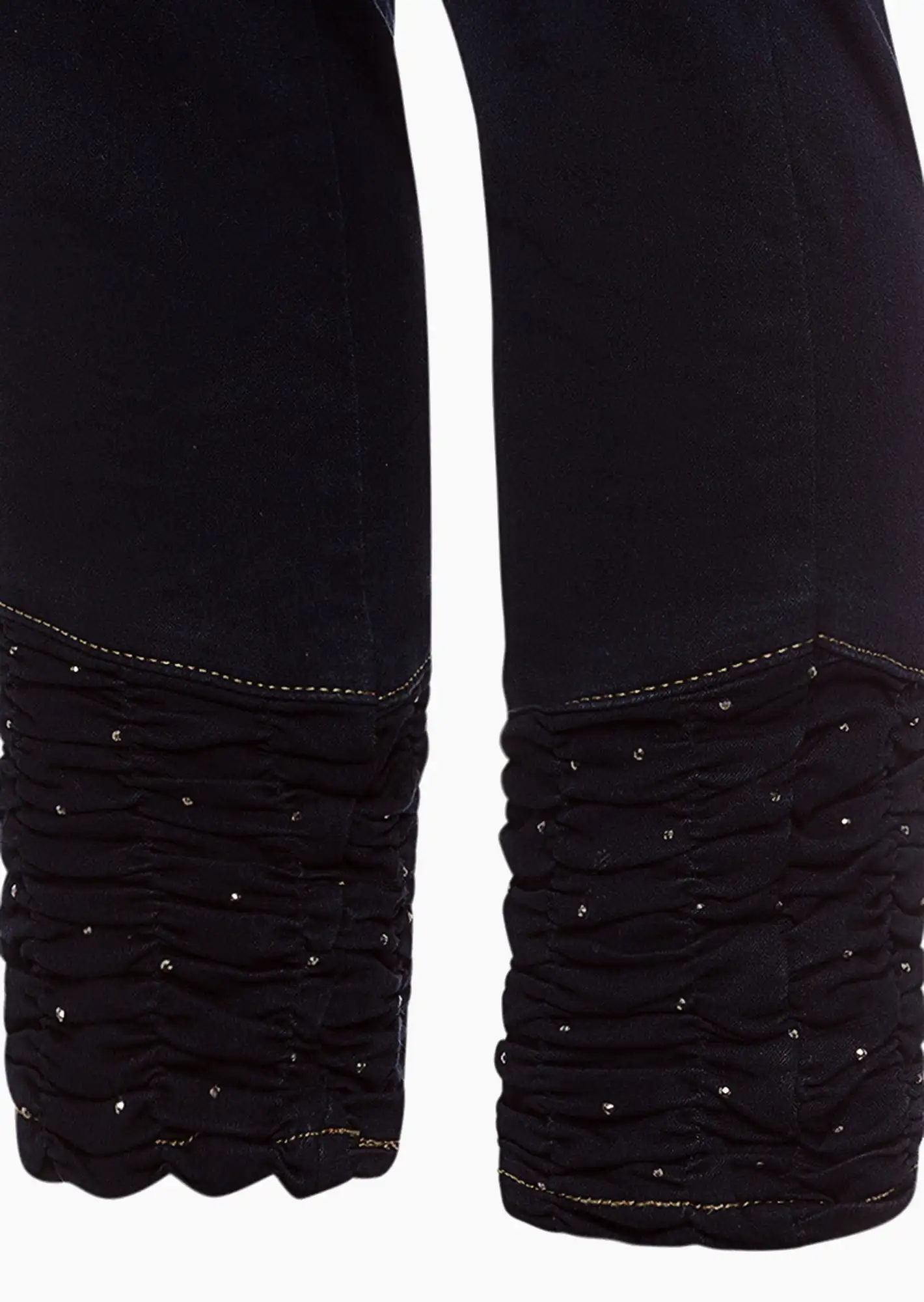 Jeggings mit Raffung, dark blue denim