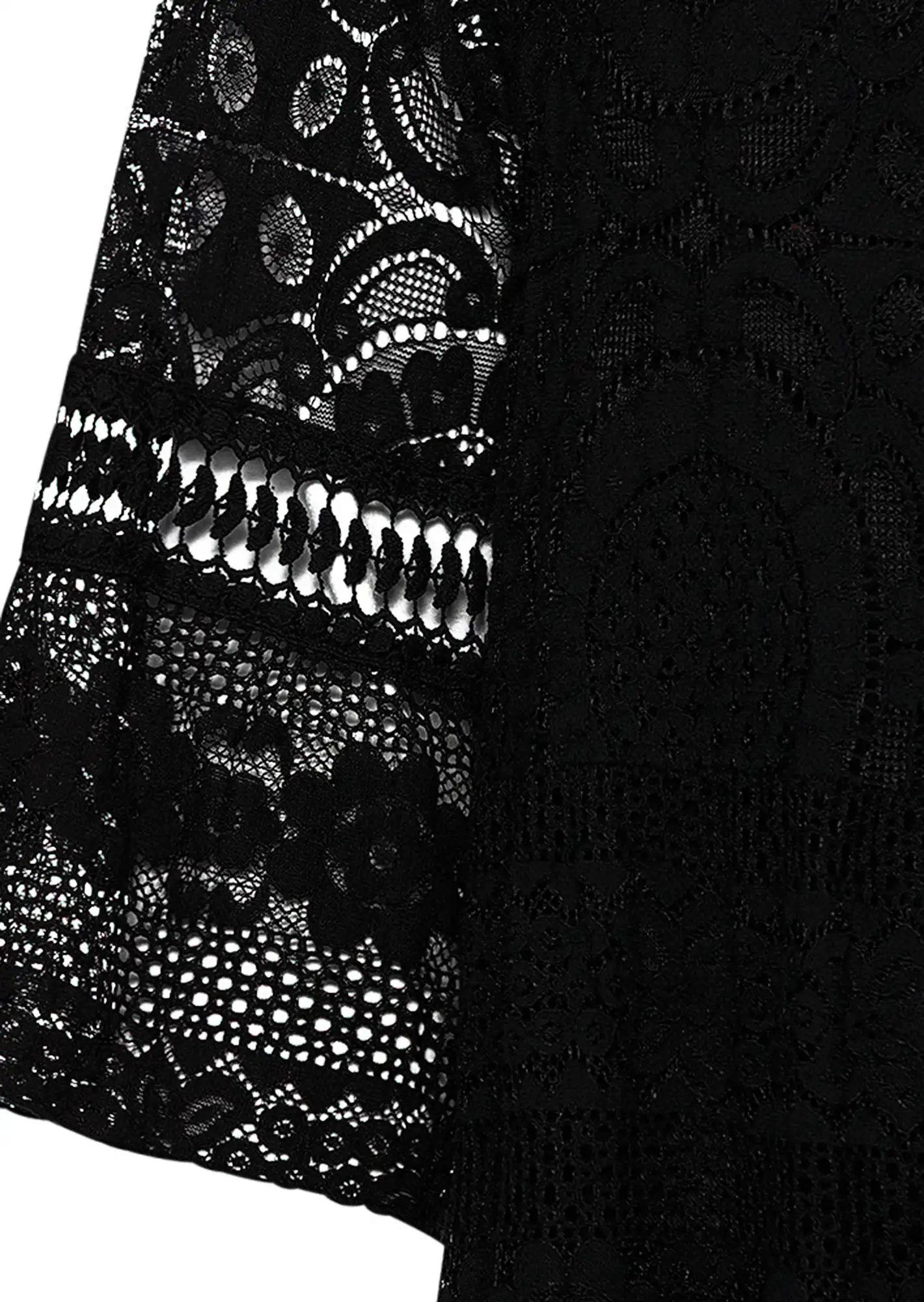 Kleid mit Spitze, schwarz