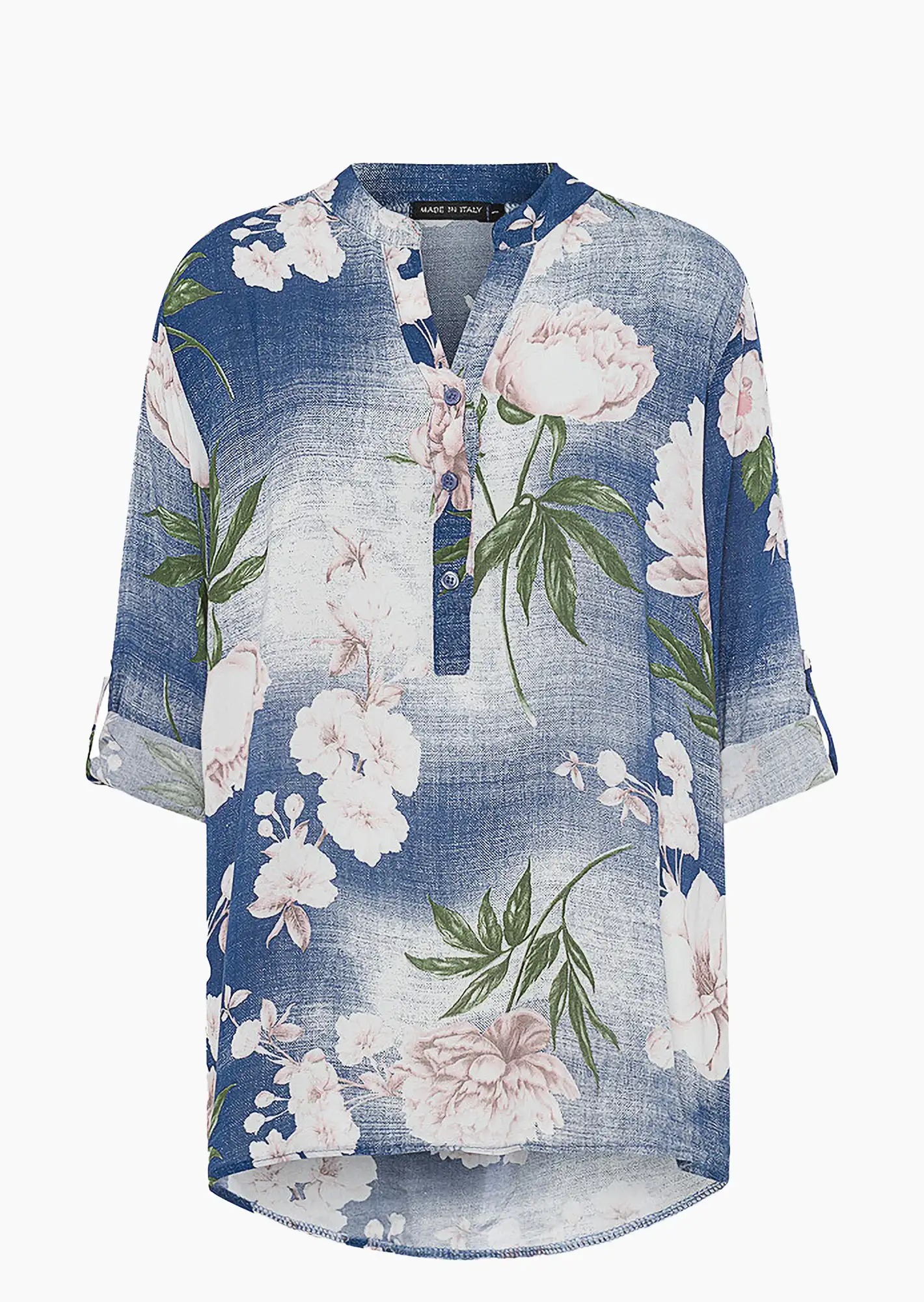 Bluse 'Flower', blue