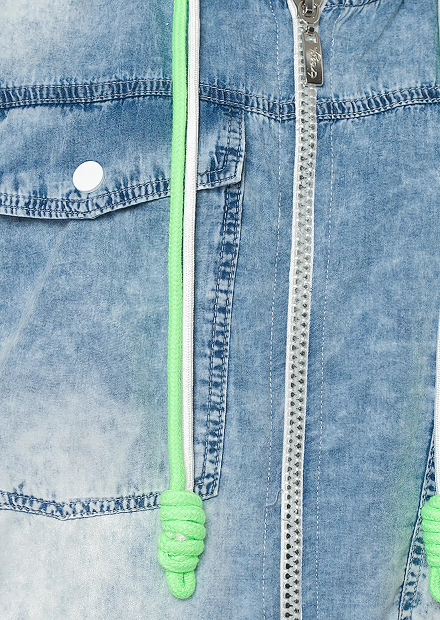 Jeansjacke 'What's up', bleached denim