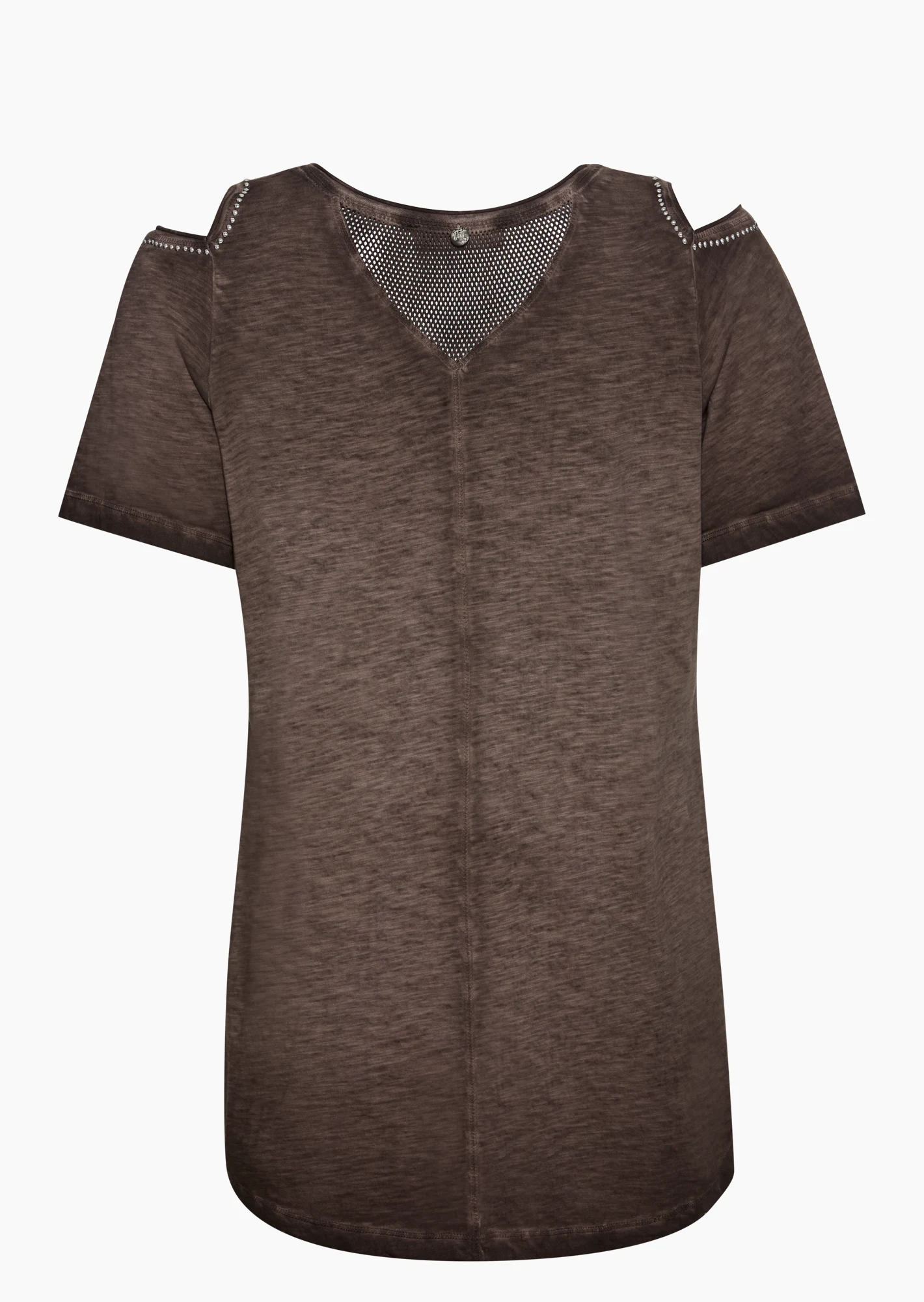 Shirt mit Cut-Outs, mocca