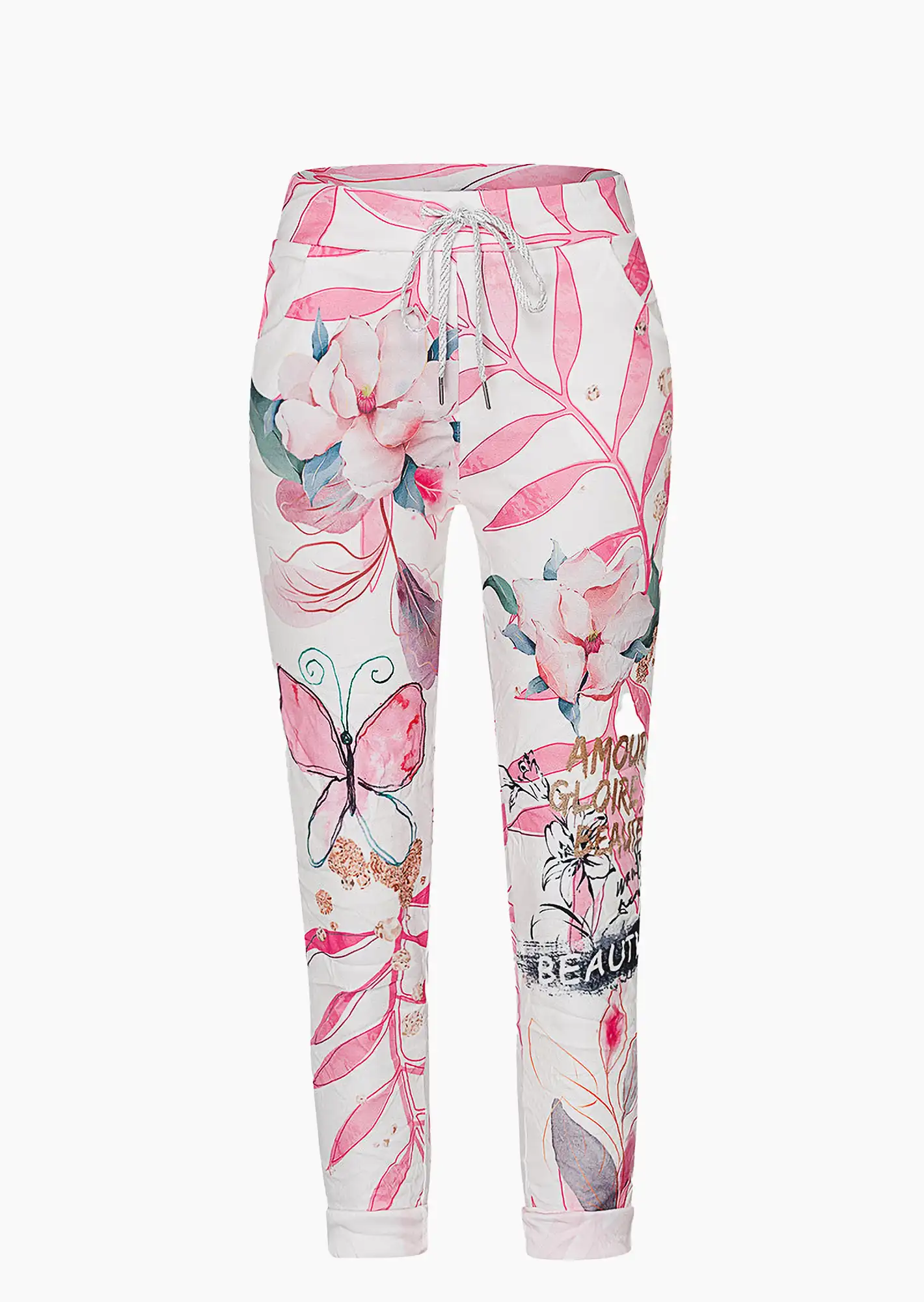 Joggpants im Alloverprint, glossy