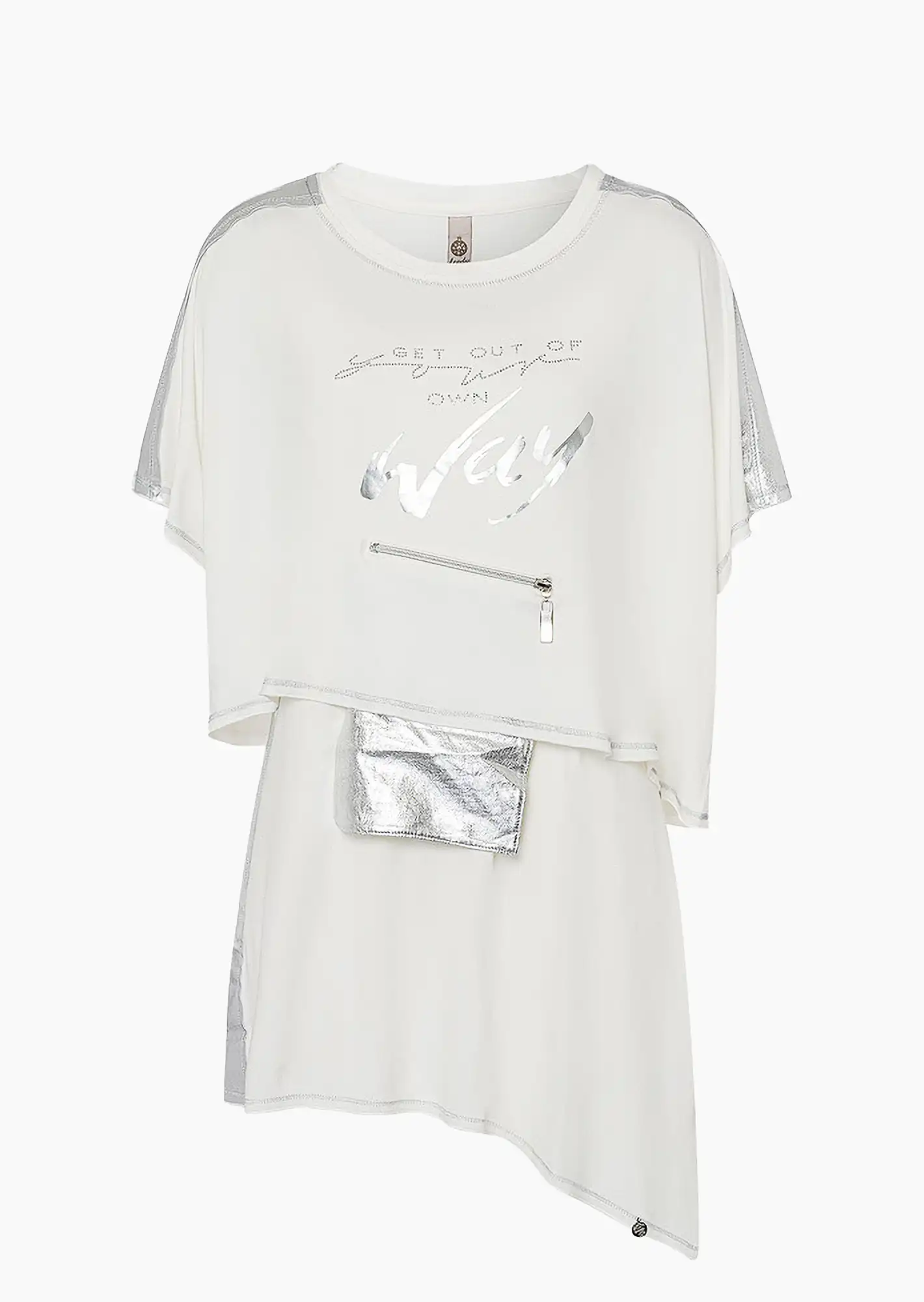 2 in 1 Shirt im Layering-Look, offwhite