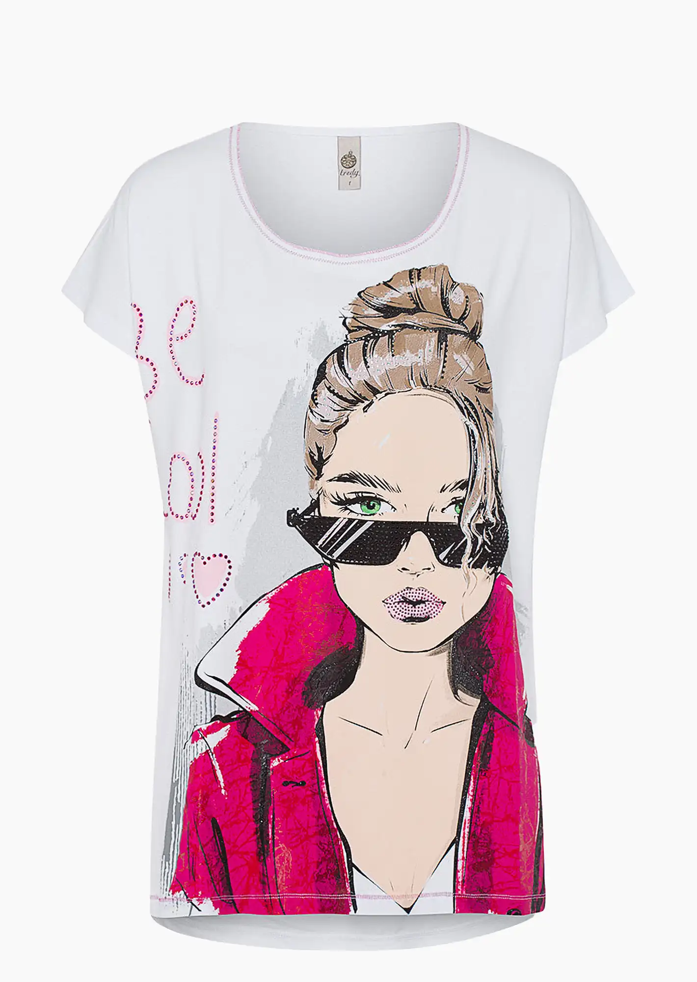 Shirt 'Be cool', weiß