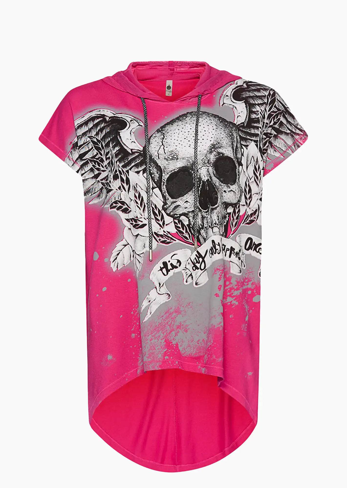 Shirt 'Skull', very berry