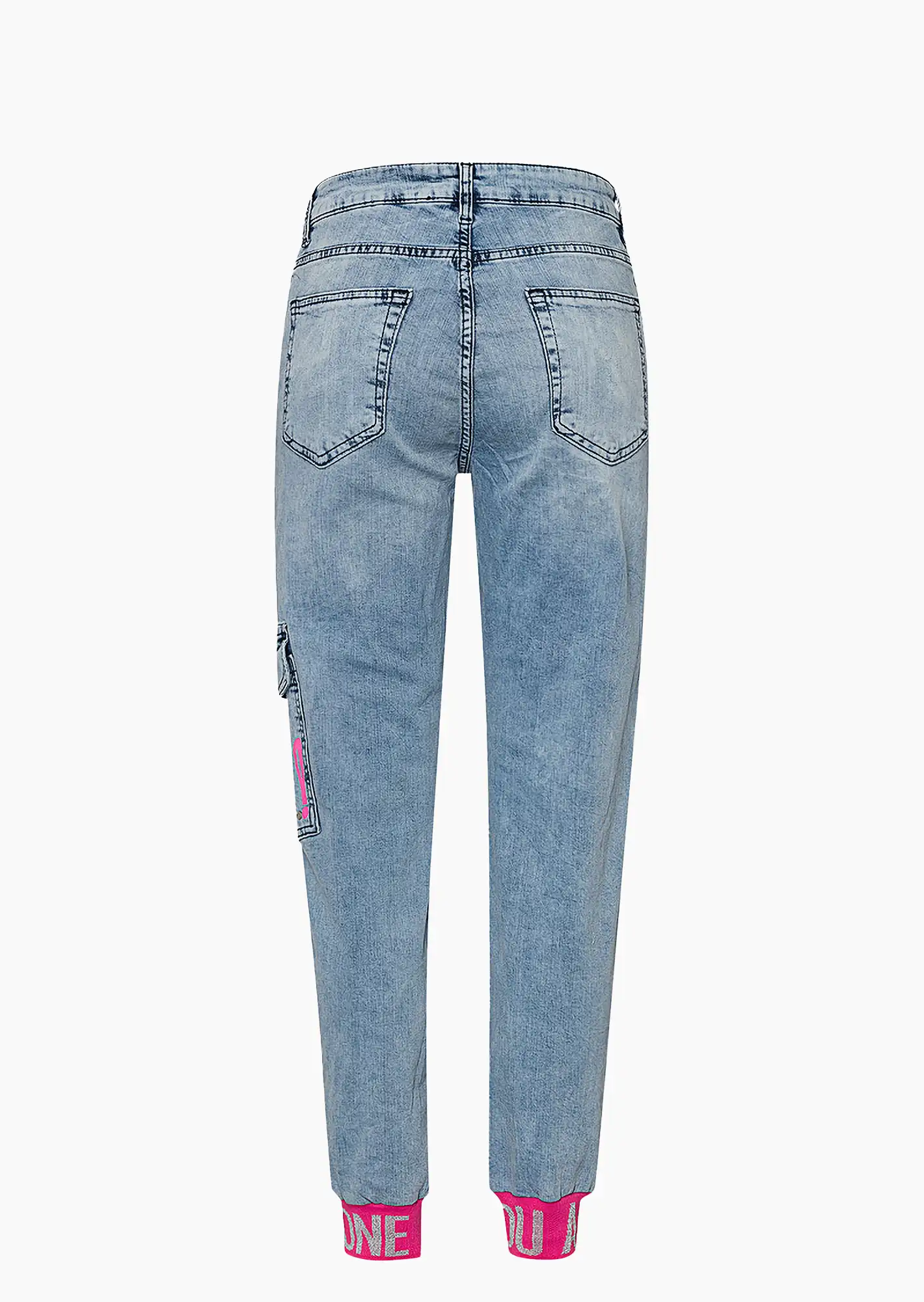 Jeans, bleached denim