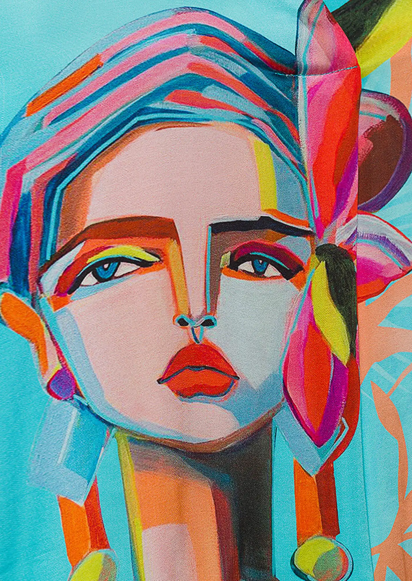 Satin-Bluse 'Frida', türkis