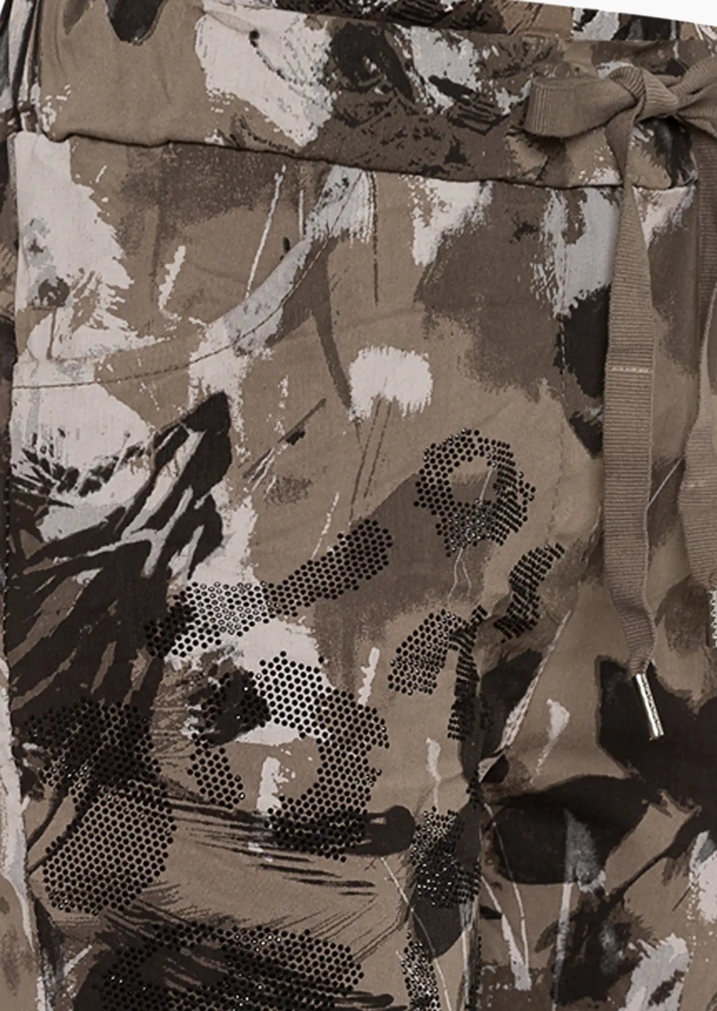 Joggpants mit Ziersteinen, taupe