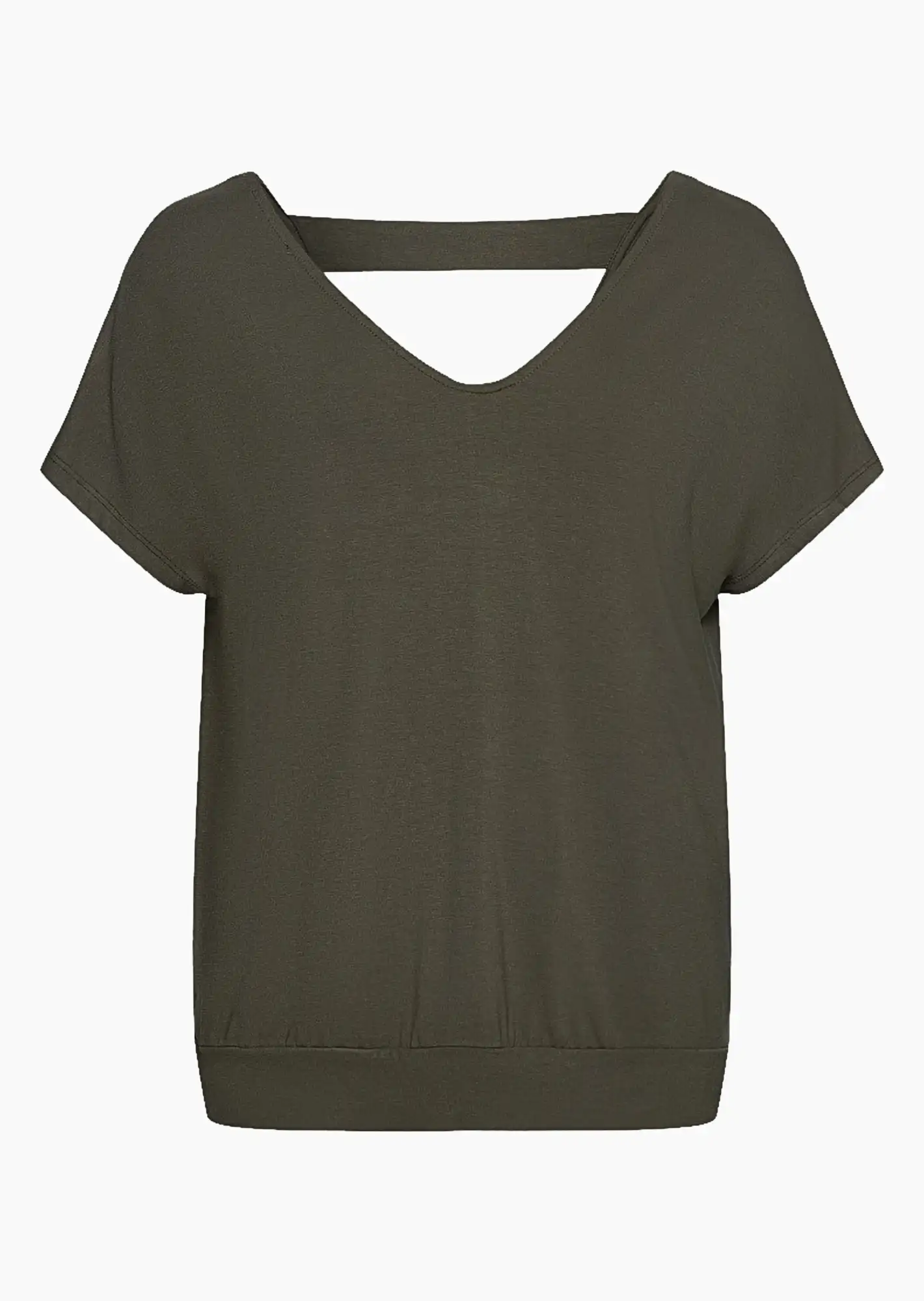 Shirt mit elegantem Rücken, khaki