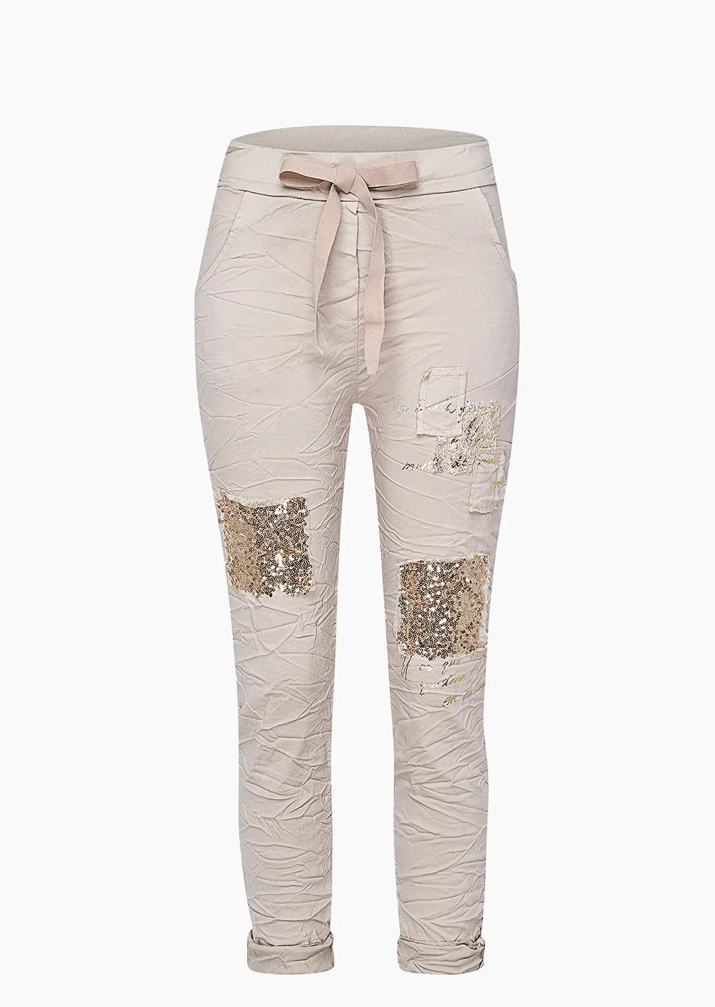 Joggpants mit Patches, sand
