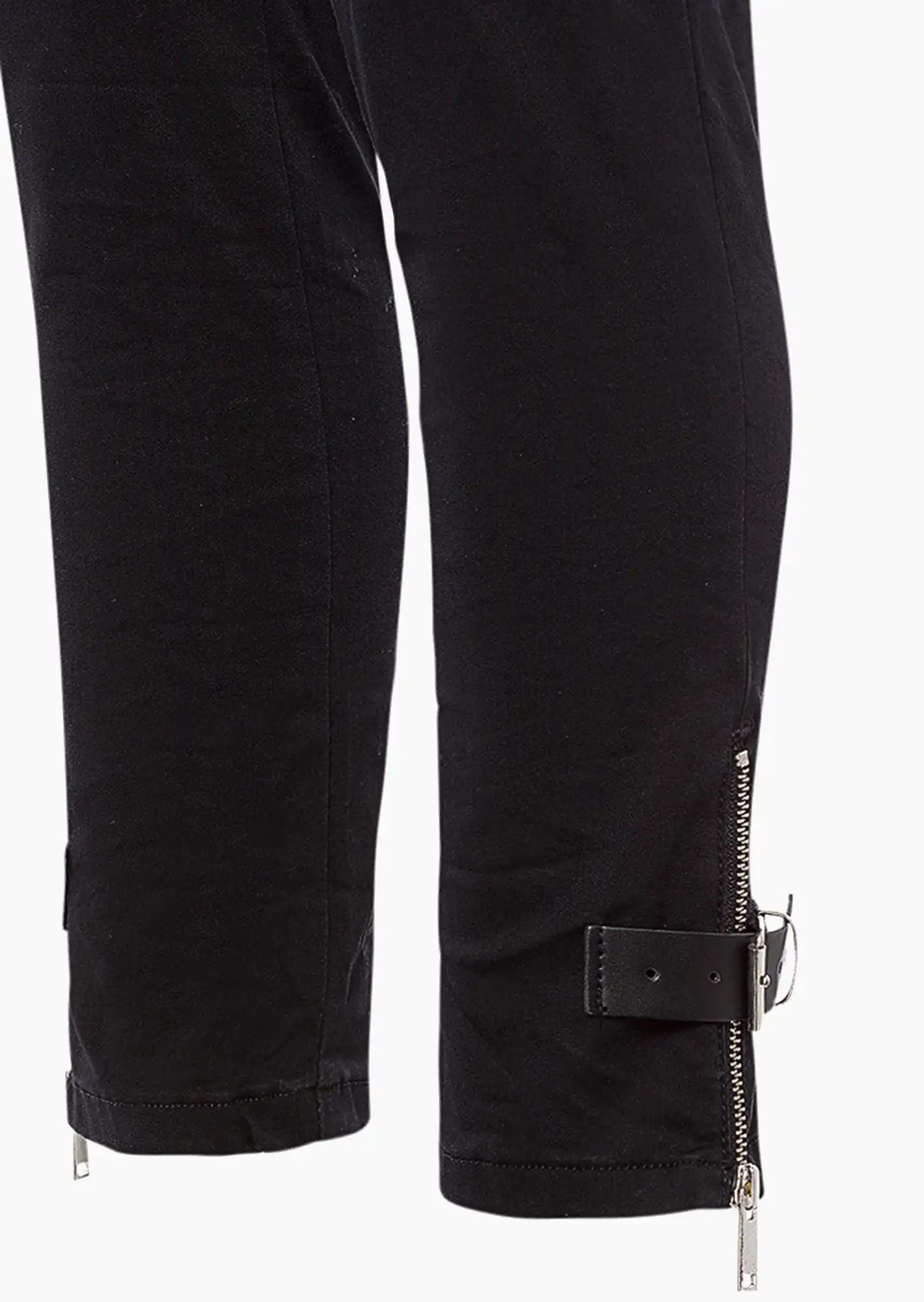 Jeggings mit Schnalle, schwarz