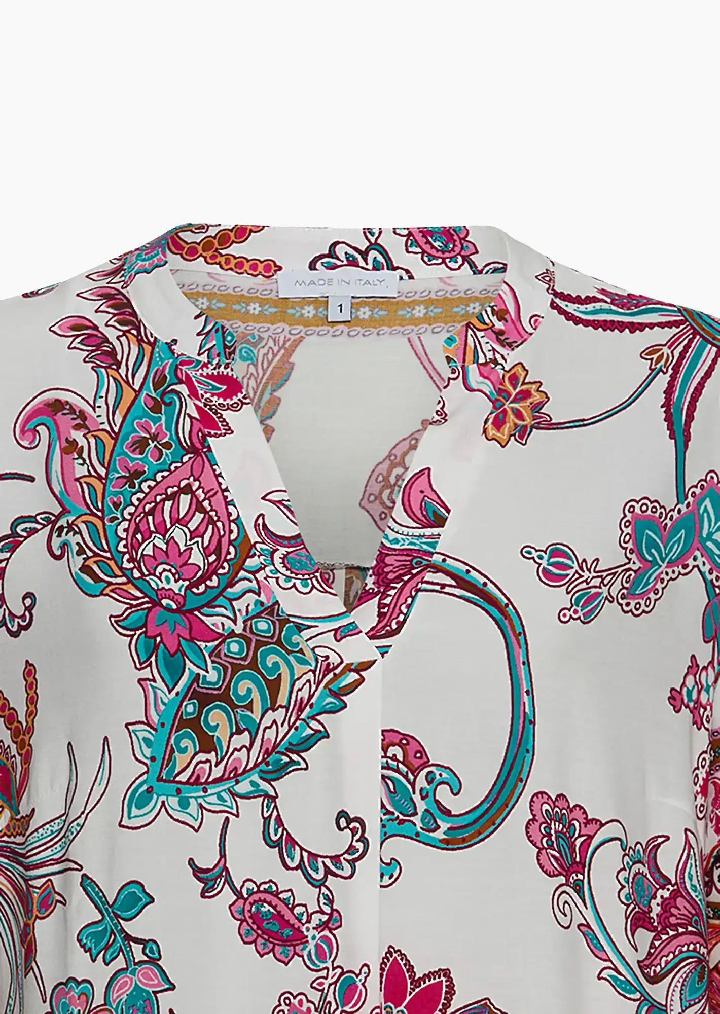 Kleid im Alloverprint, weiß-bunt