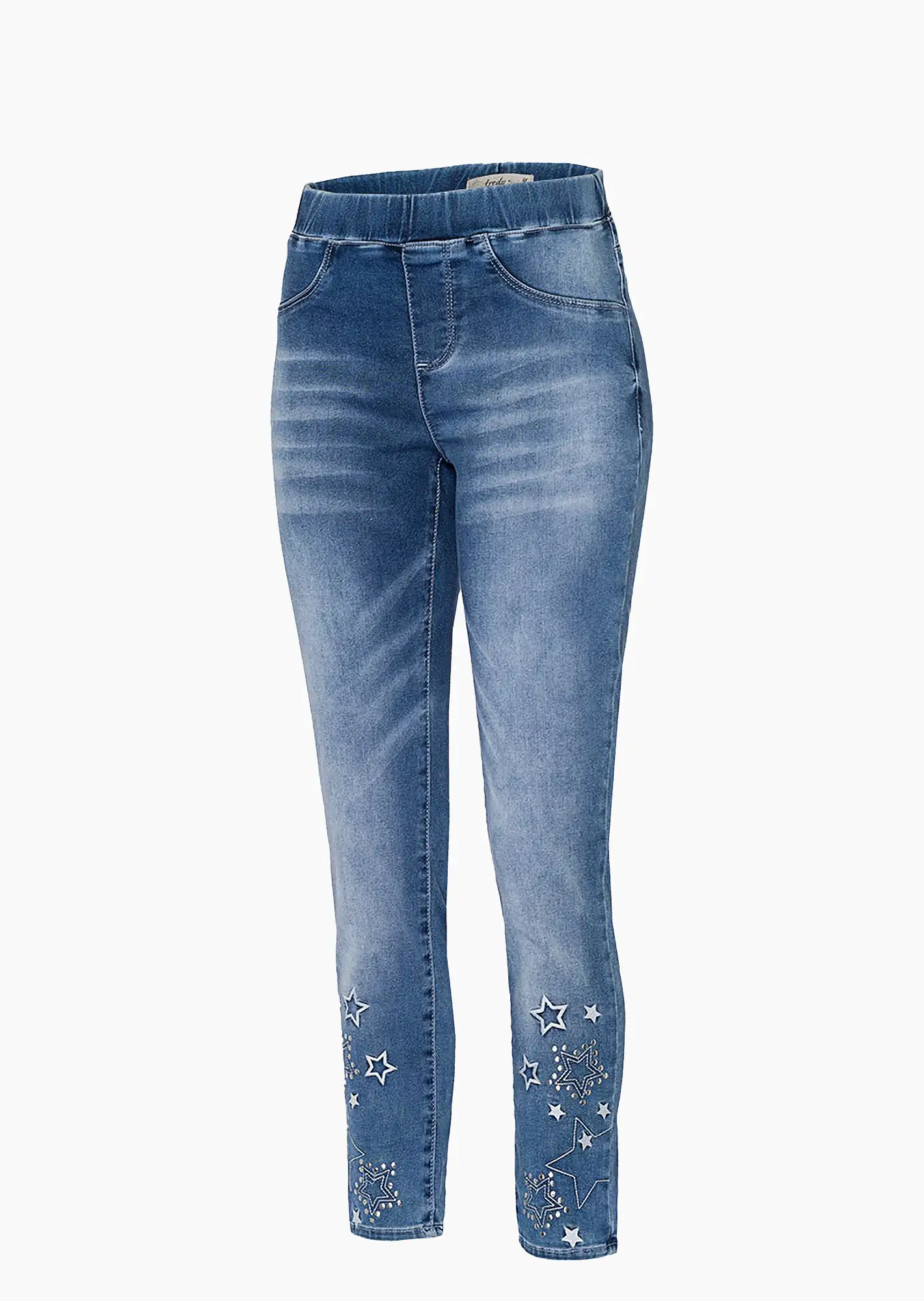 Jeggings 'Stars', light blue denim