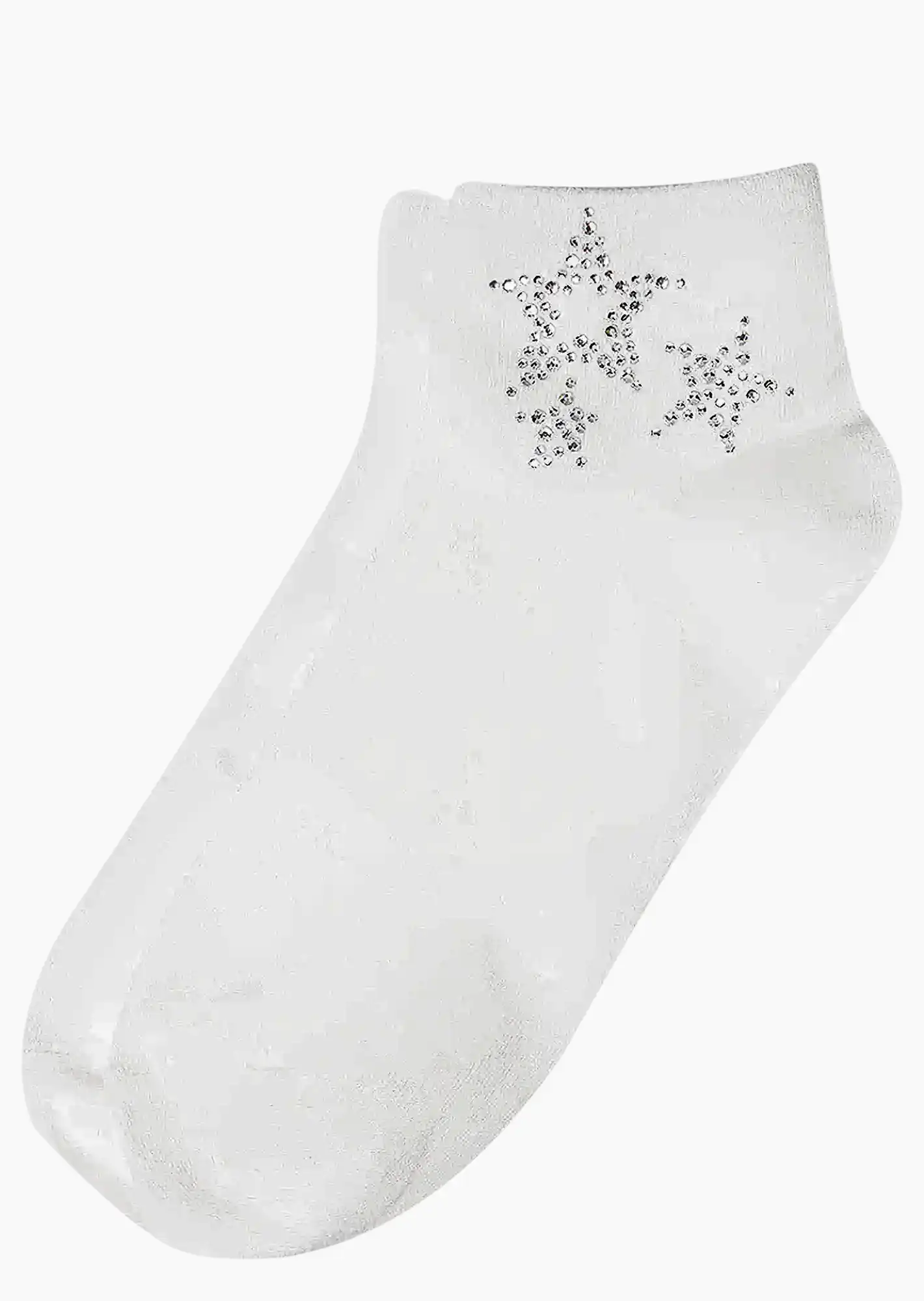 Socken mit Sternen, weiß