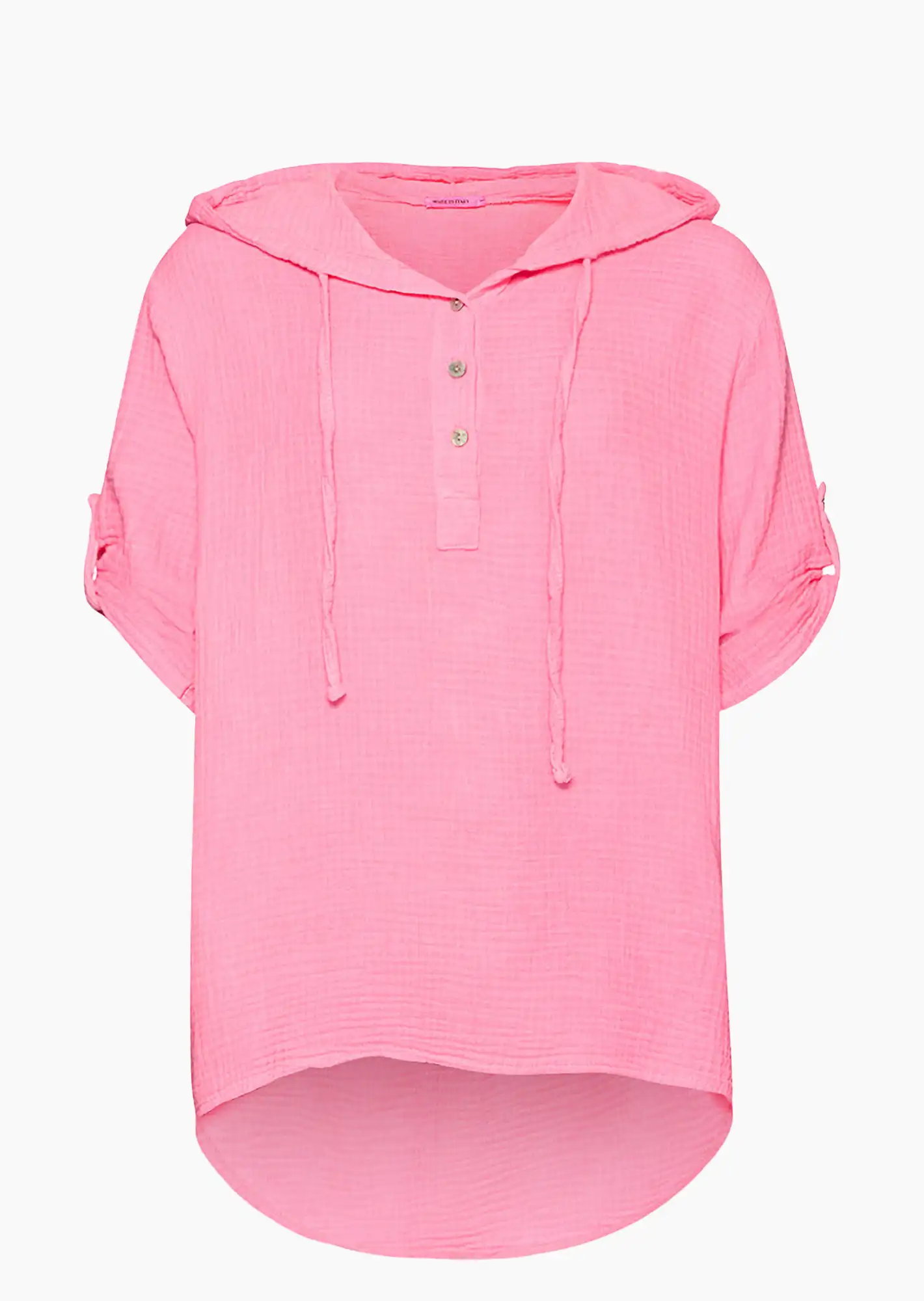 Musselin-Bluse, neonpink