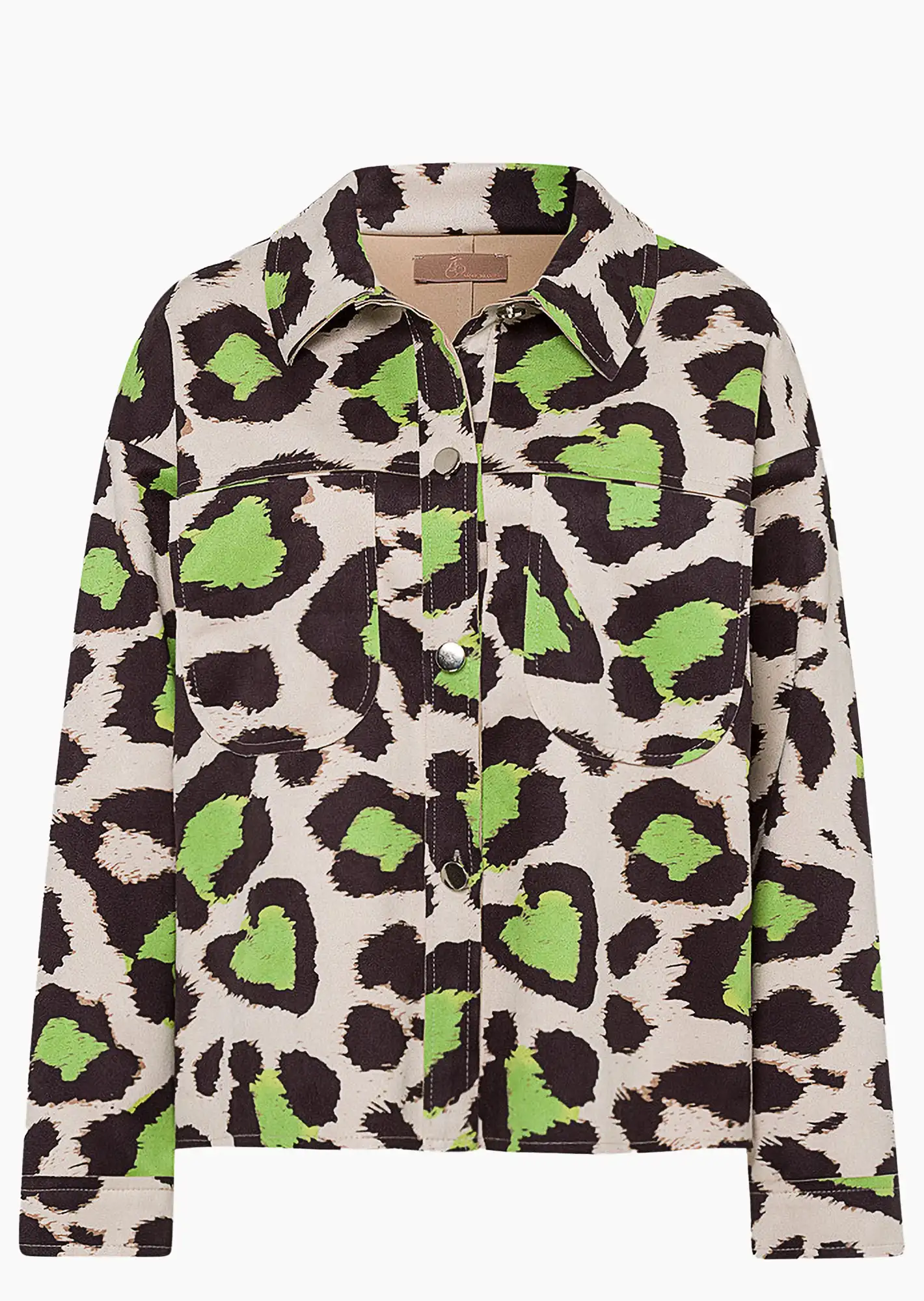 Suede-Jacke im Alloverprint, apfel