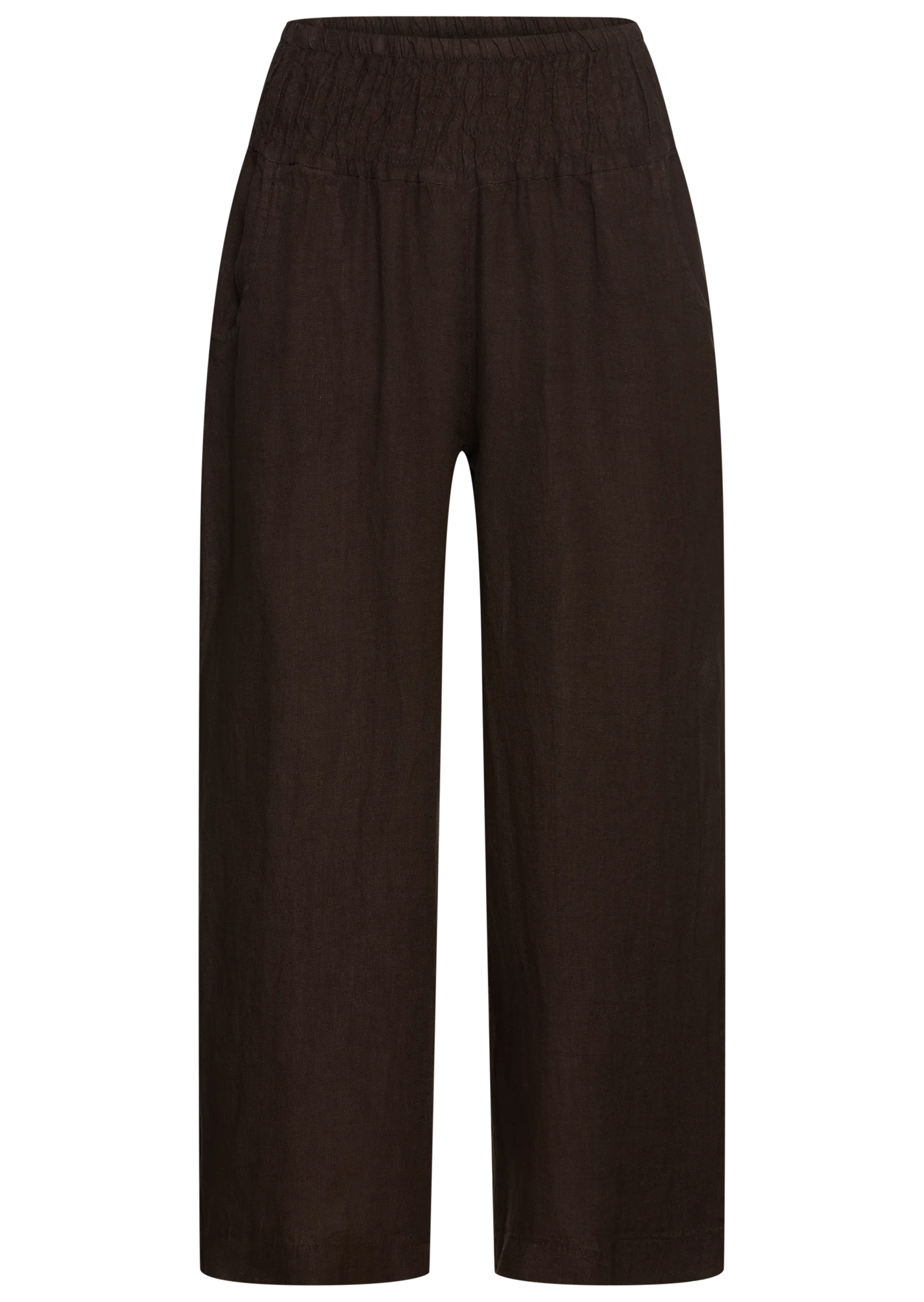 Leinenhose, mocca