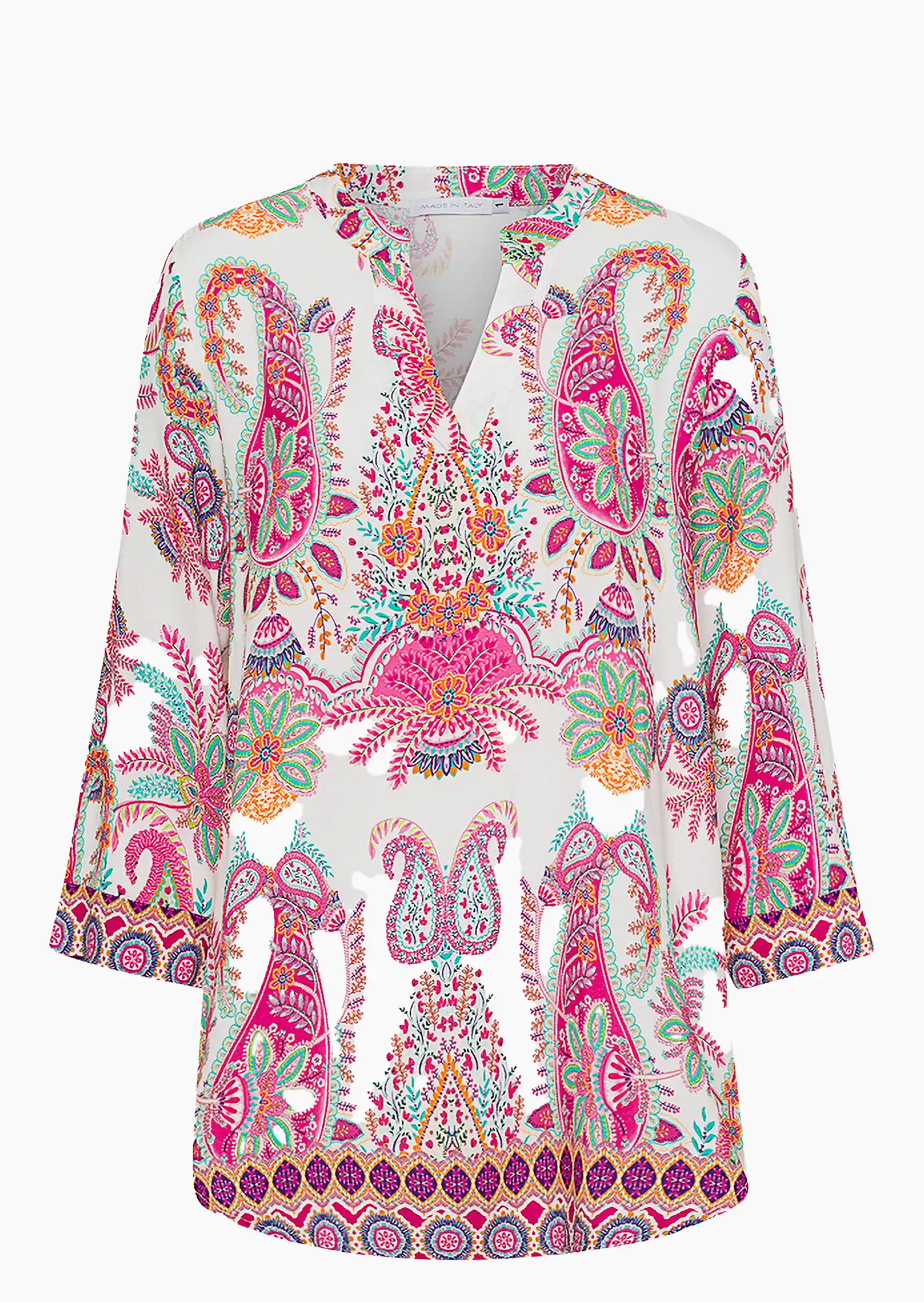 Bluse im Alloverprint, bunt