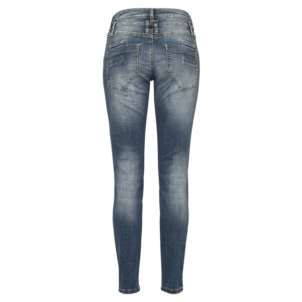 Jeans in verwaschener Optik, blue denim