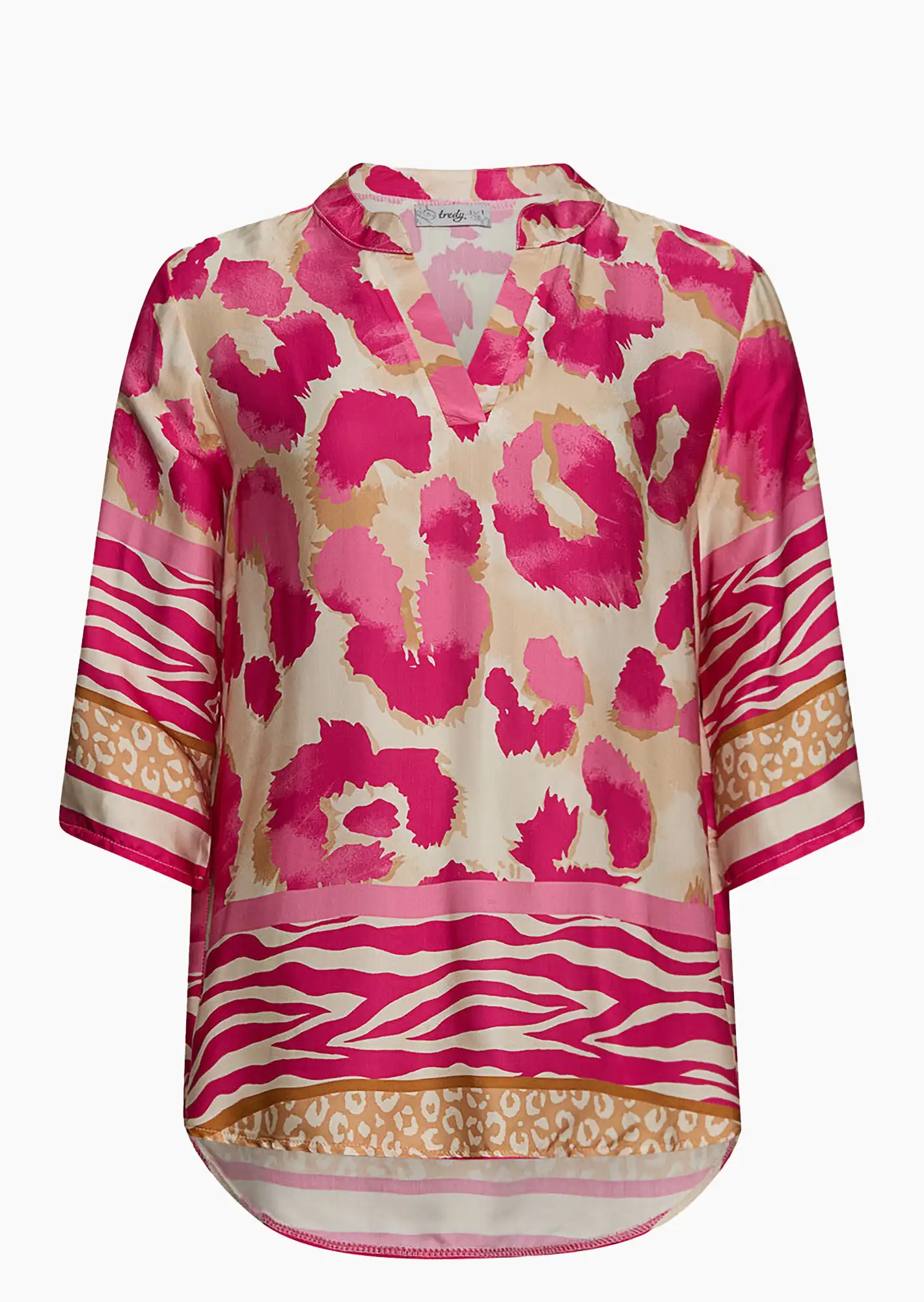 edle Bluse im seidigen Glanz, very berry