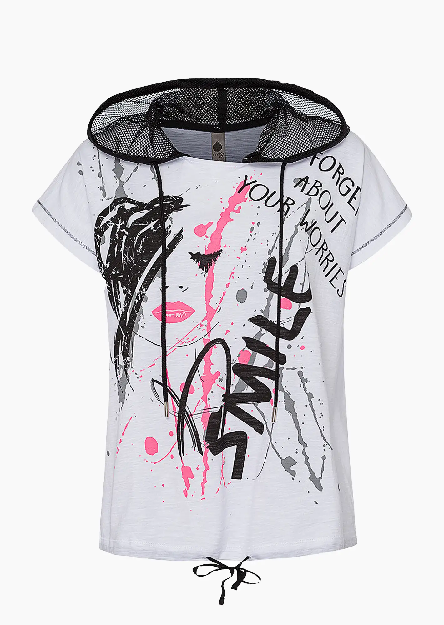 Shirt 'Smile', weiß