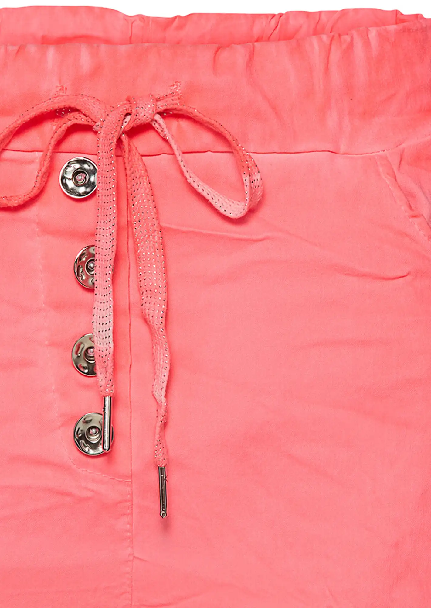 Joggpants Knopfleiste, neon lobster