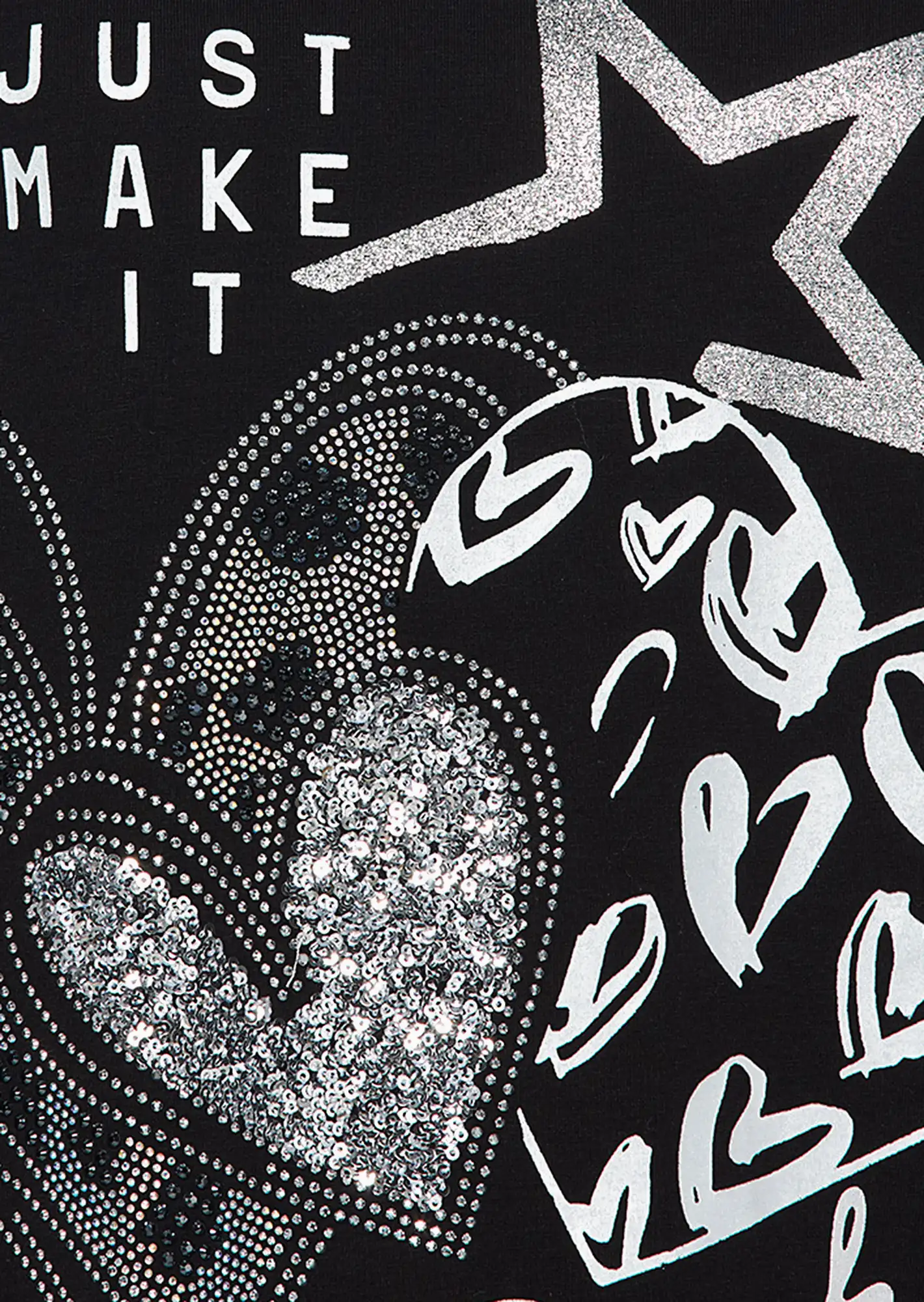 Shirt 'Sparkle', schwarz