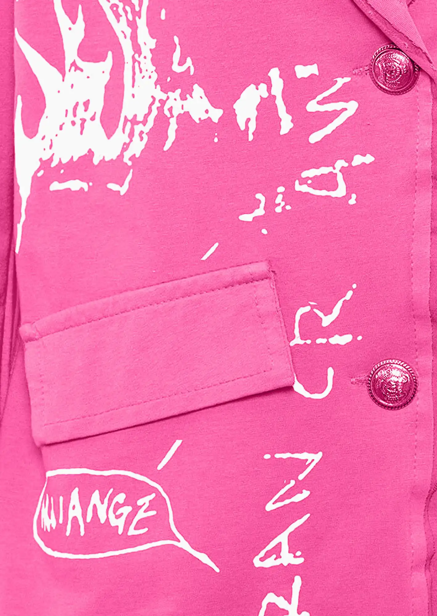 Blazer mit Lettering, pink fluro