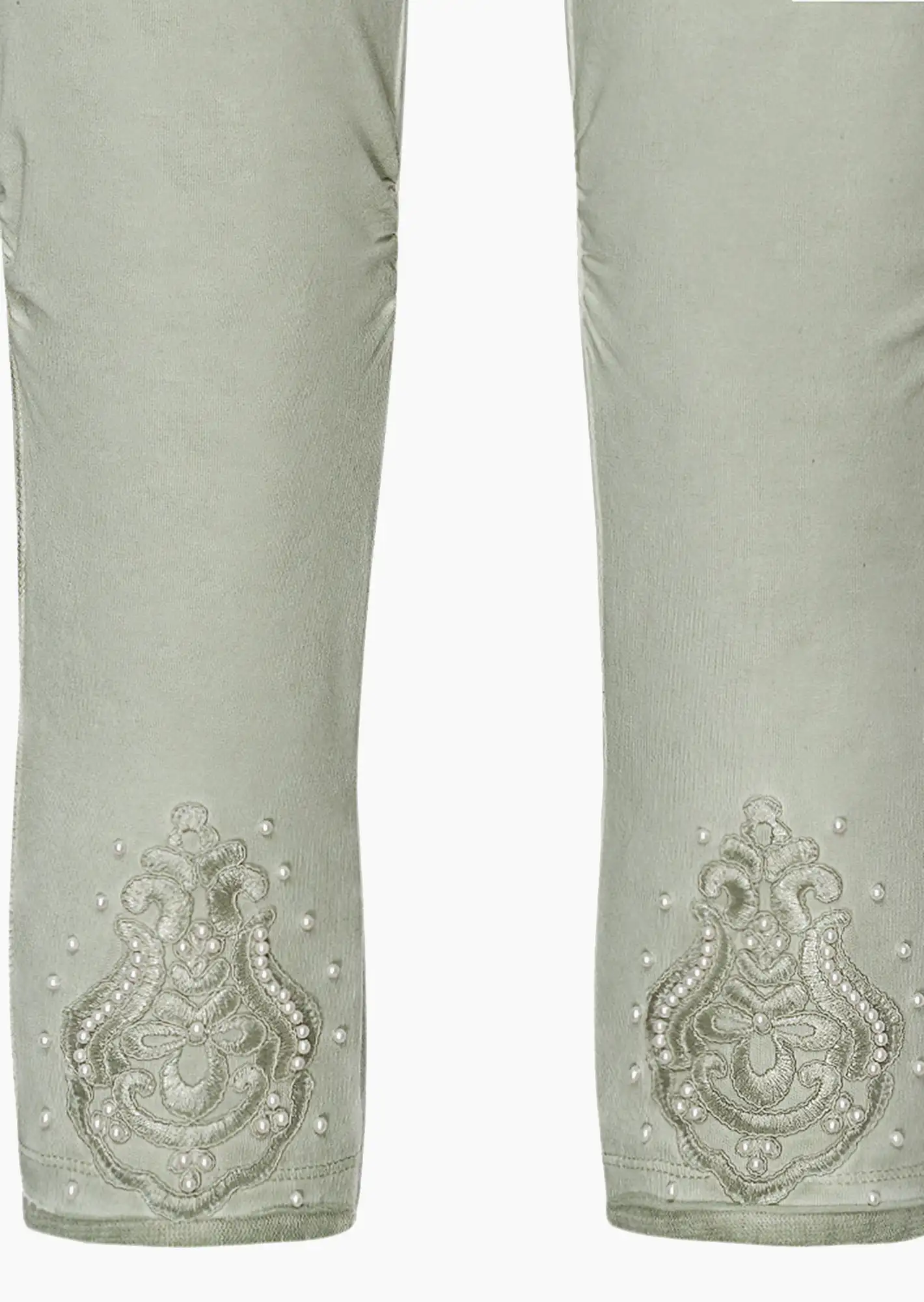 Leggings mit Perlchen, salbei