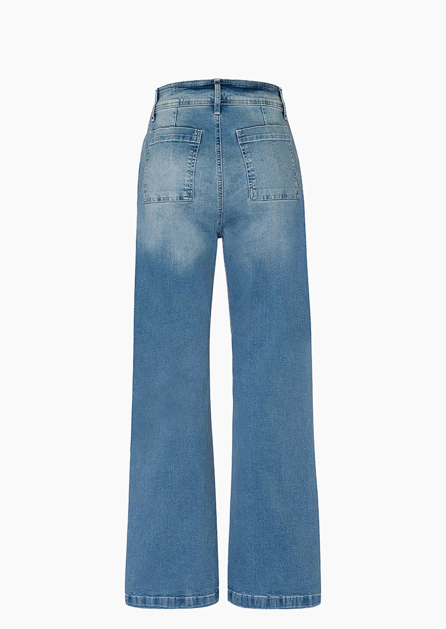 Jeans im Bootcut-Schnitt, light blue denim