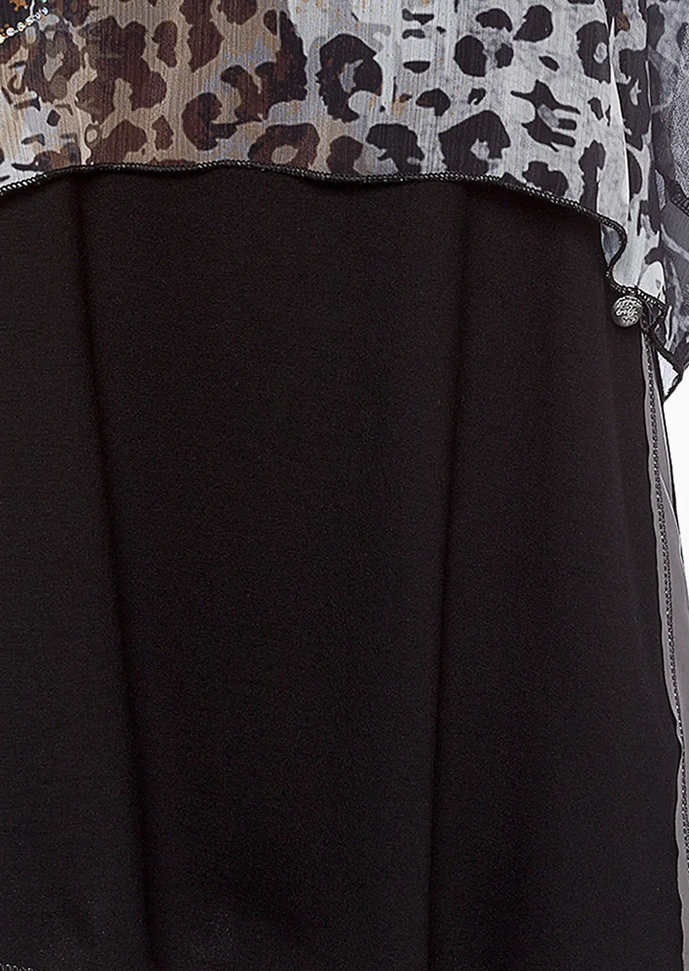 2 in 1 Shirt im Layering-Look, schwarz