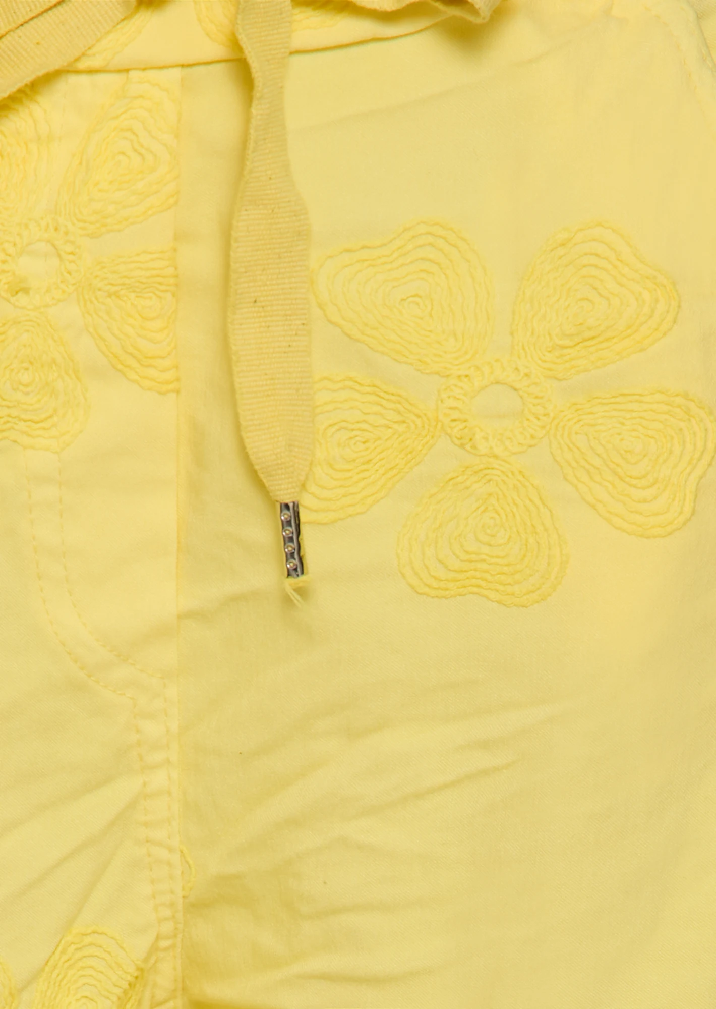 Joggpants Blumen, butter yellow