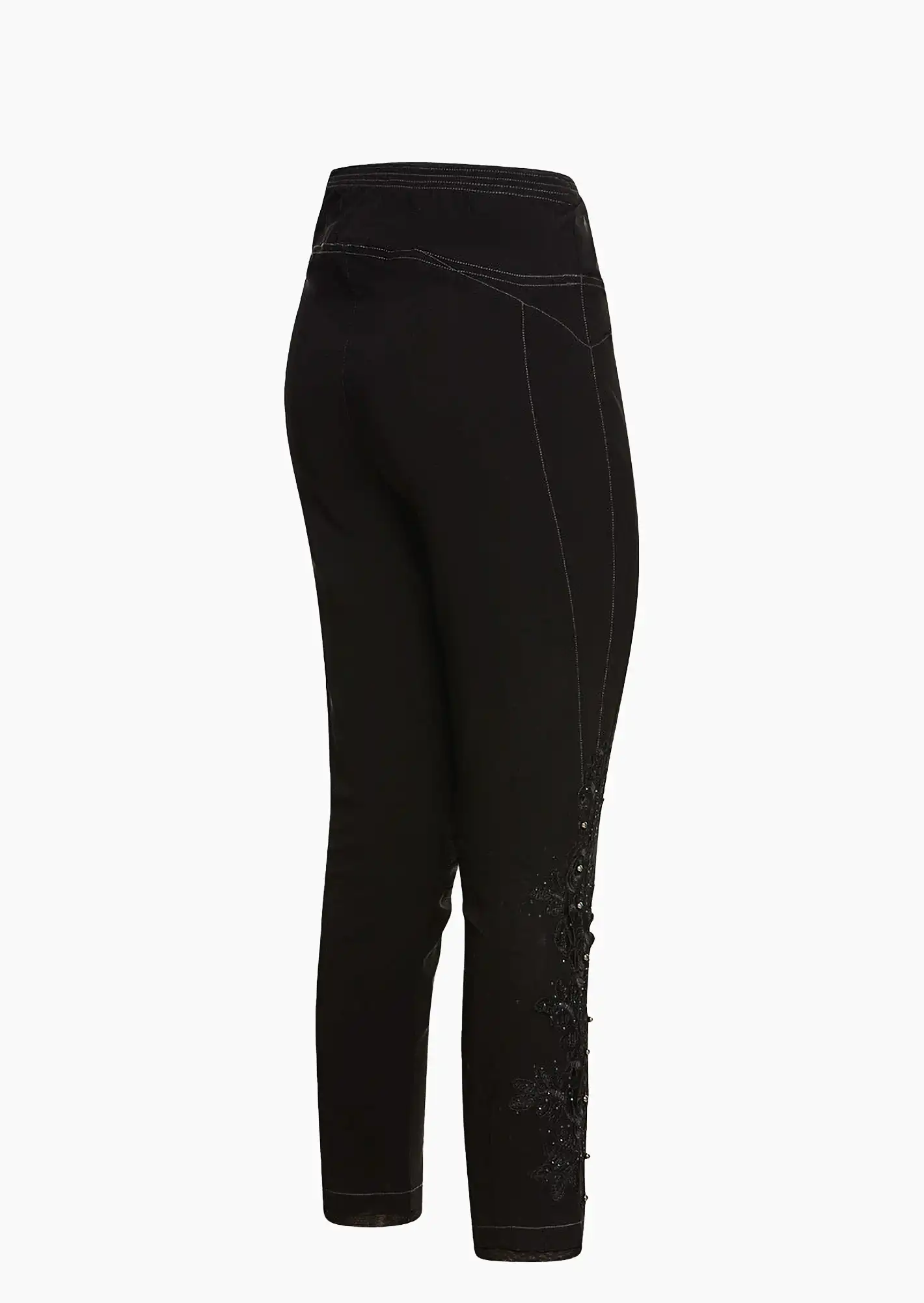Bengalin florale Spitze, schwarz