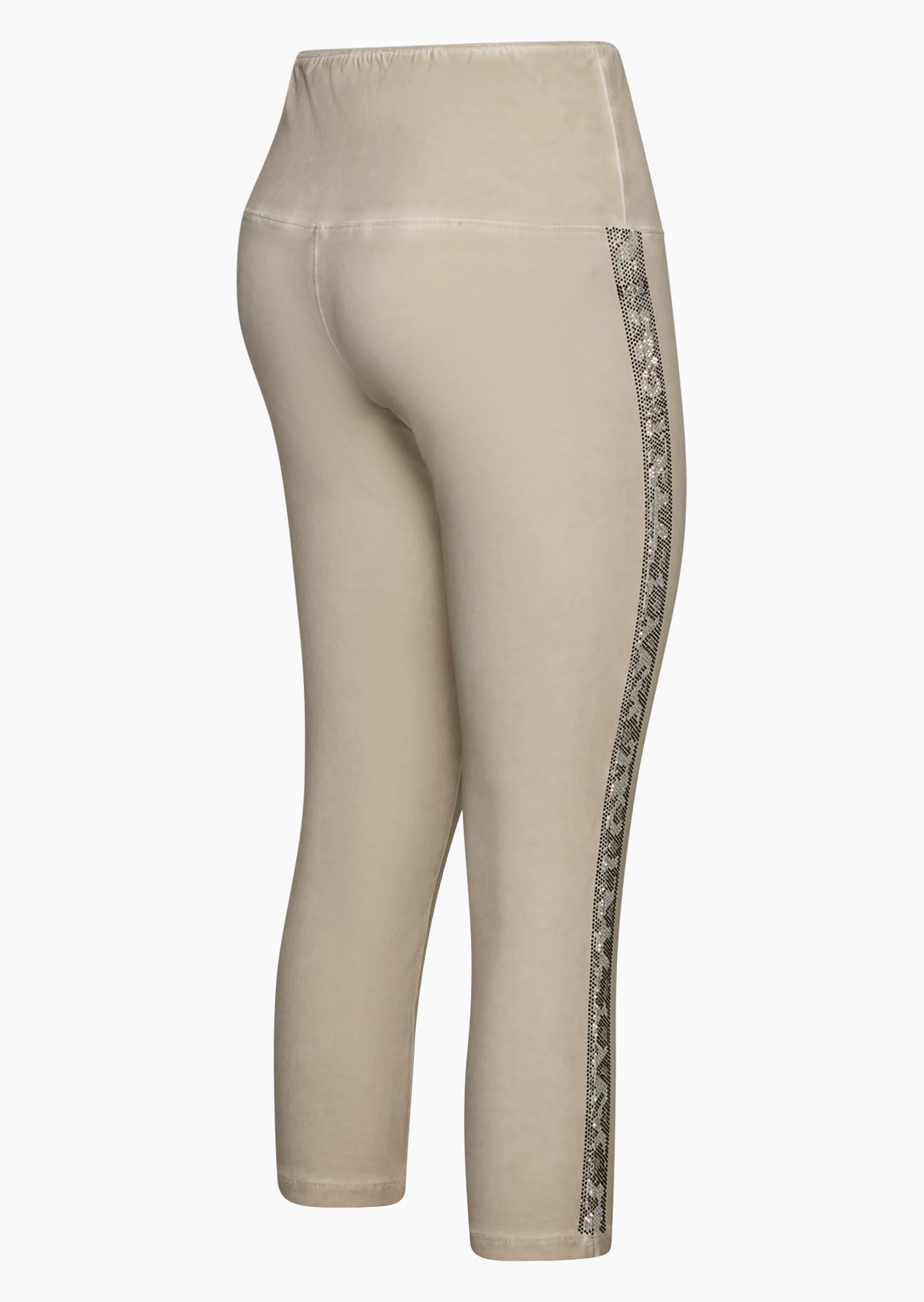 Leggings mit Galonstreifen, sand